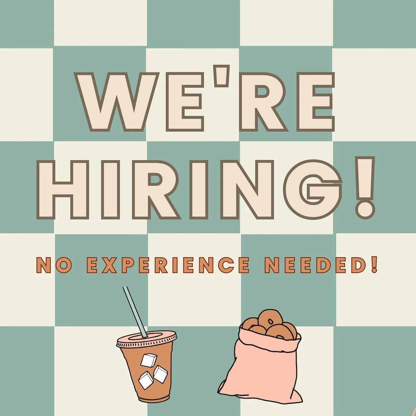 we are a doughnut & coffee 
trailer looking for part time workers!
must be available for early mornings and weekends, must have reliable transportation and must be over 16 years old! 
if you are someone (or know someone!) who feels comfortable