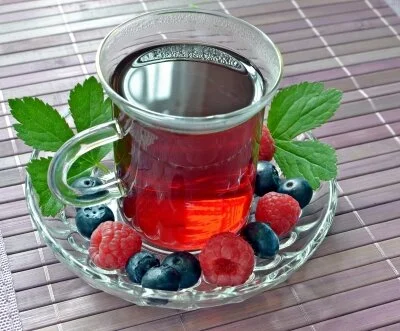 Unsweetened Mint Blueberry Tea