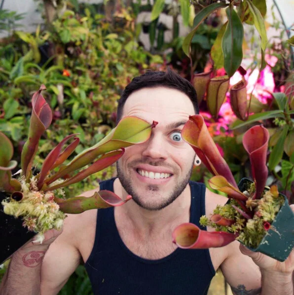Dominick with the luscious Heliamphora
