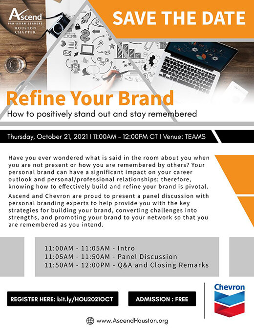 Ascend Houston - Refine Your Brand: How to positively stand out and stay remembered