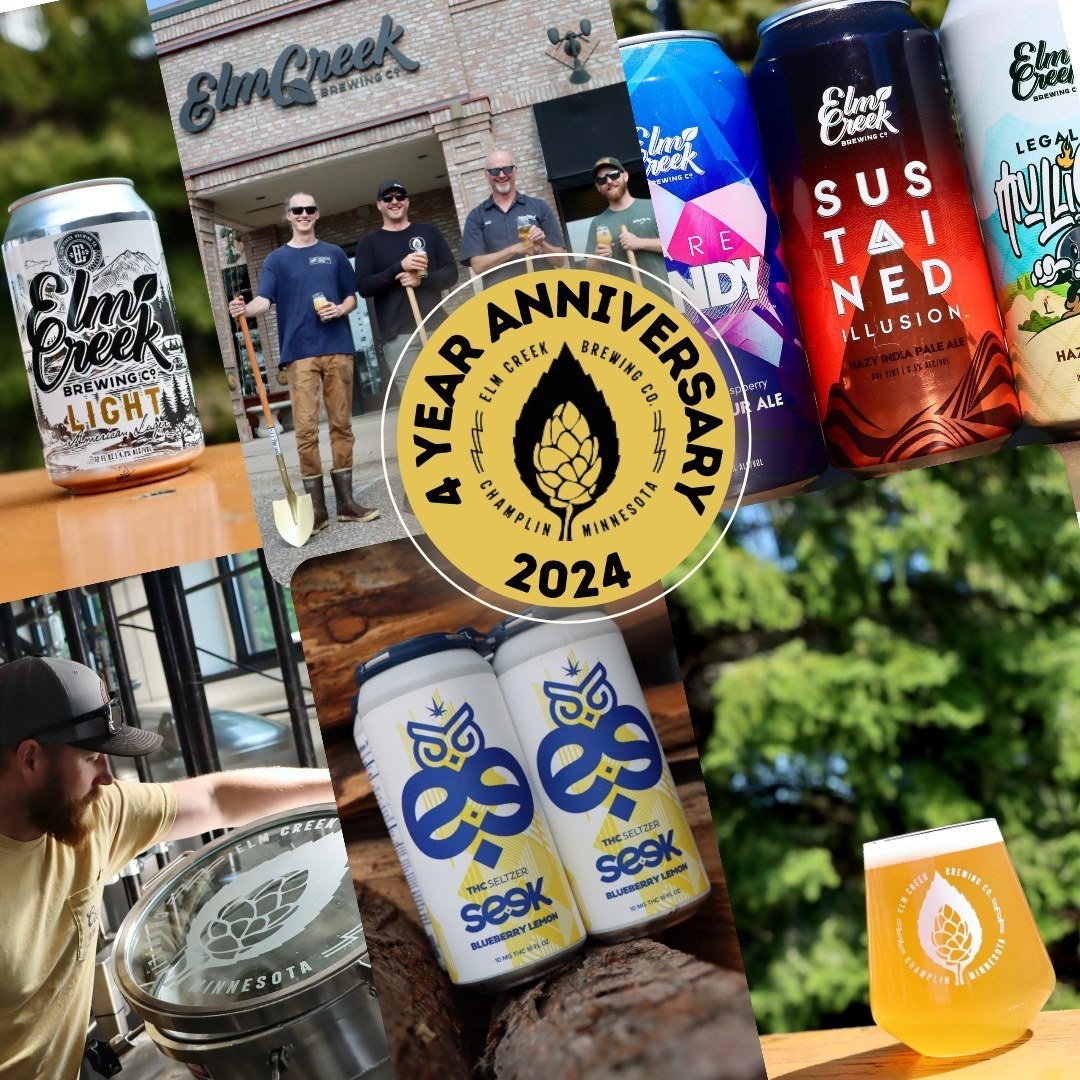 FOUR YEARS OF BEER! Celebrate with us as we CHEERS to 4 years!⁠
⁠
🎉  Friday June 14th:⁠
⁠
FREE comedy on the patio 6:30pm⁠
Parrillas Express Food Truck⁠
25% off all 4-packs and growler fills⁠
3 crowlers for $25⁠
SEEKend deals all weekend⁠
⁠
✨️ Satur