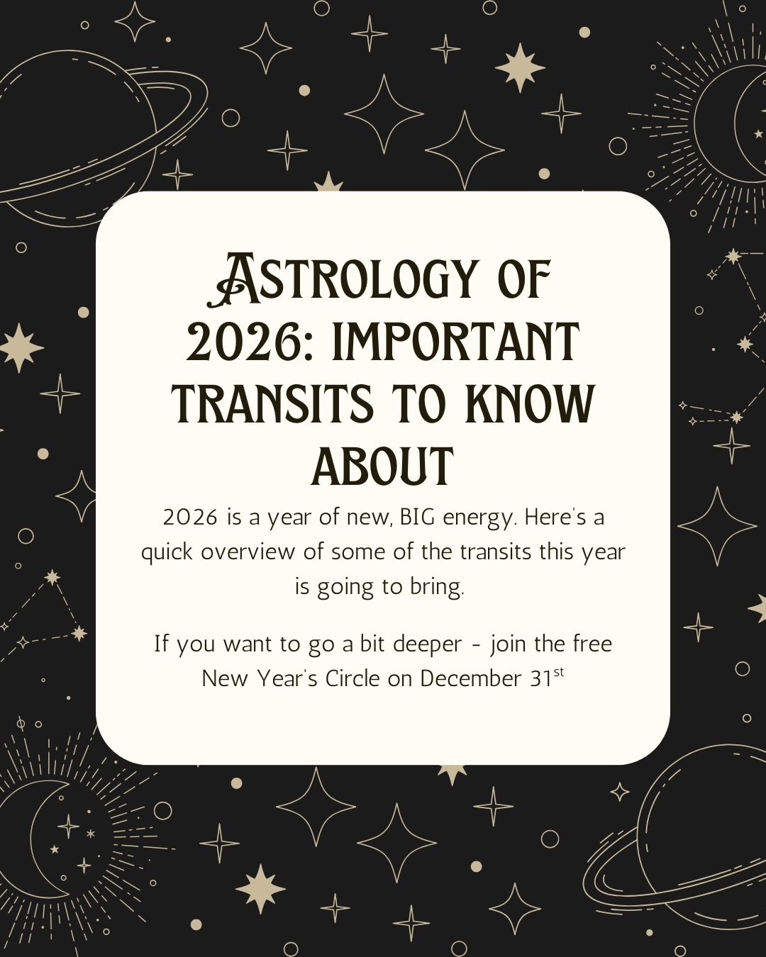 Join the Year End Circle with @samanthahoppen and I on Wednesday December 31st! Together we&rsquo;ll chat shoot the energy of 2025 and how to wrap up this year, while looking ahead to the energy of 2026 and how to prepare for everything this year is 