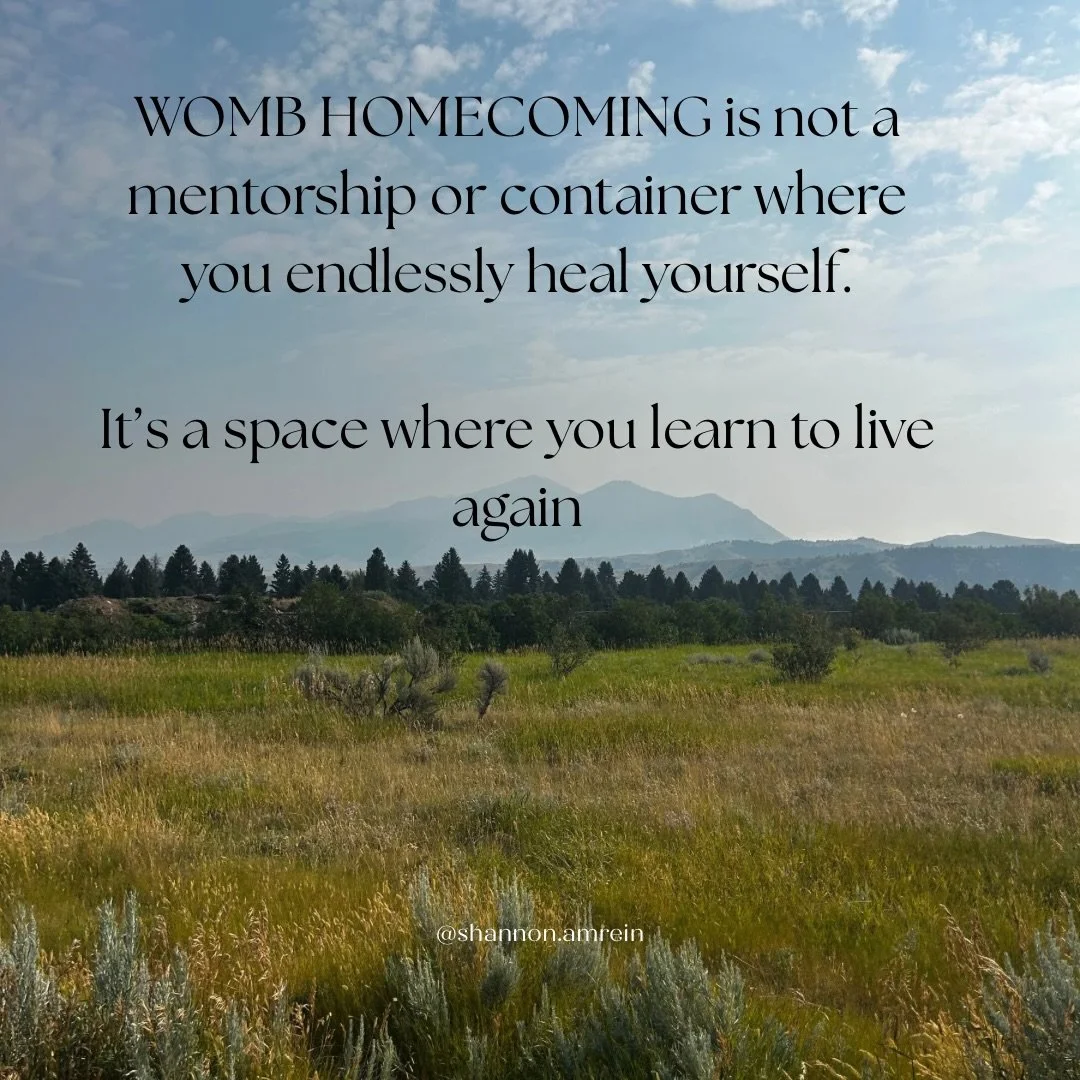 4 founding spots are available for WOMB HOMECOMING 

6 months of private mentorship 
A required, deeply intentional and collaborative in-person immersion
Body, soul and womb-deep care and guidance. 

Here&rsquo;s what I want you to know today: 

You 