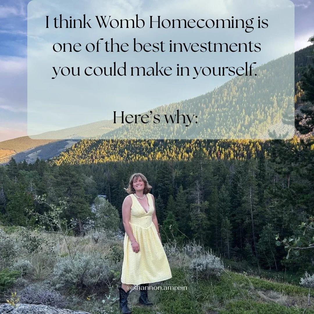 WOMB HOMECOMING 

A 6 month private mentorship inviting you to come back into relationship with yourself and live your life more fully. 

Head to my website to learn more and apply for a spot 

#cominghometoyourself #embodiedliving #embodiedfeminine 