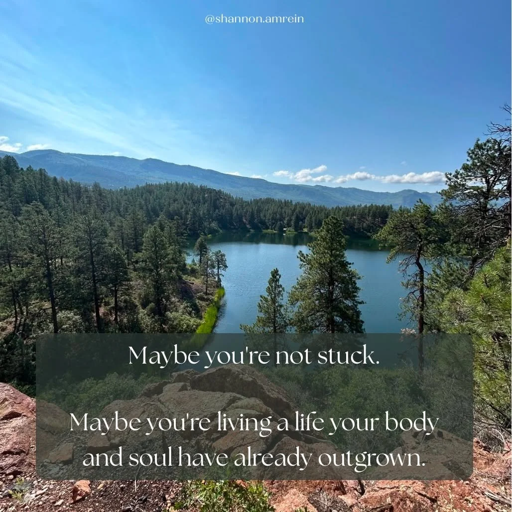 Maybe you're not stuck, but instead you're living a live your body and soul have already outgrown.

You can meditate.

Do the energy work.

Journal.

Go to retreats.

Take courses.

Read the books.

Work on yourself for years.

And still have an inne