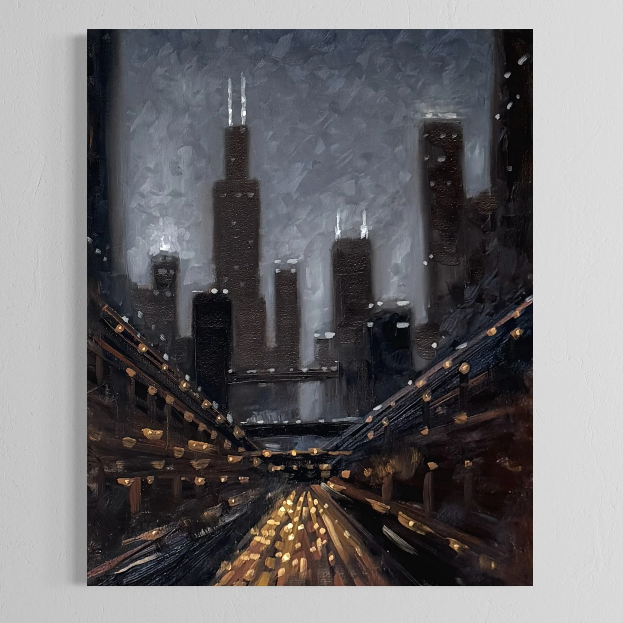 24 x 30 Chicago Lower Wacker Layers
