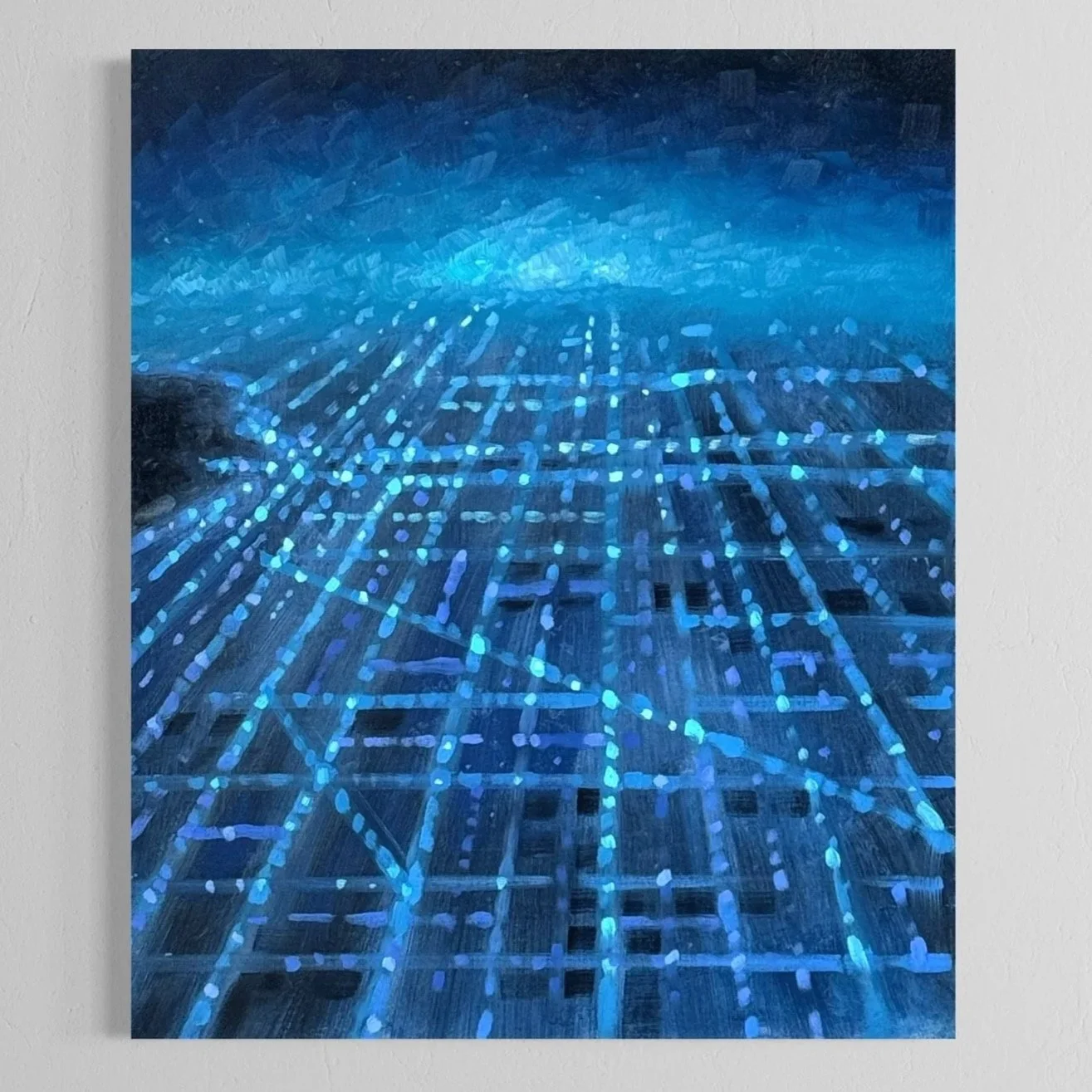 20 x 24 Chicago Cerulean Gotham Grid