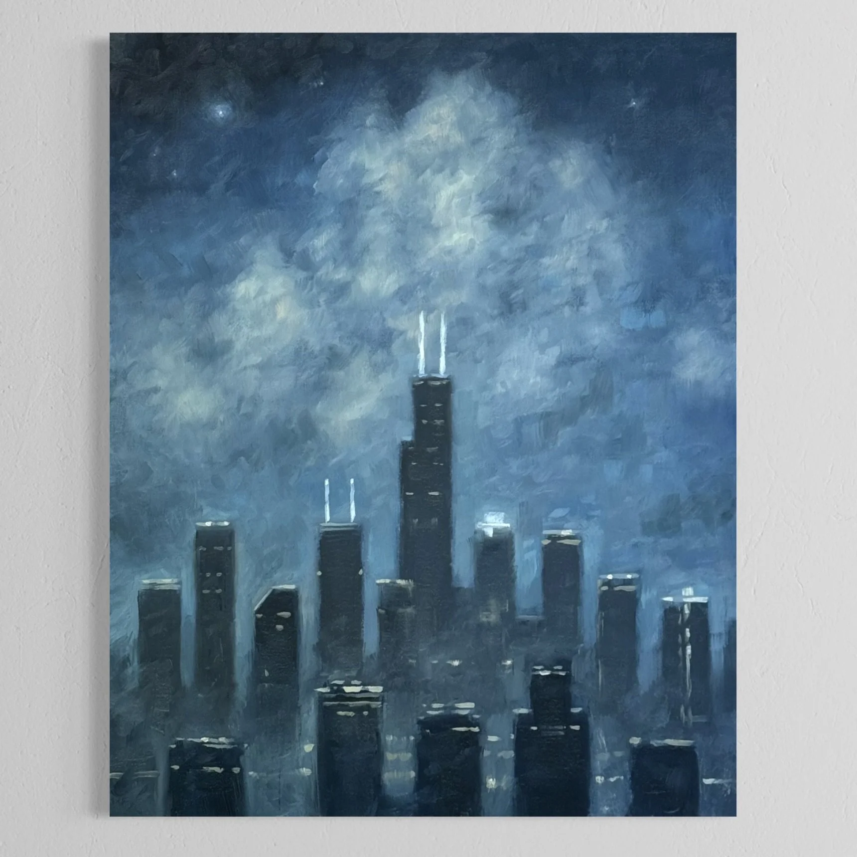 24 x 30 Chicago Midnight Cumulus Cosmos