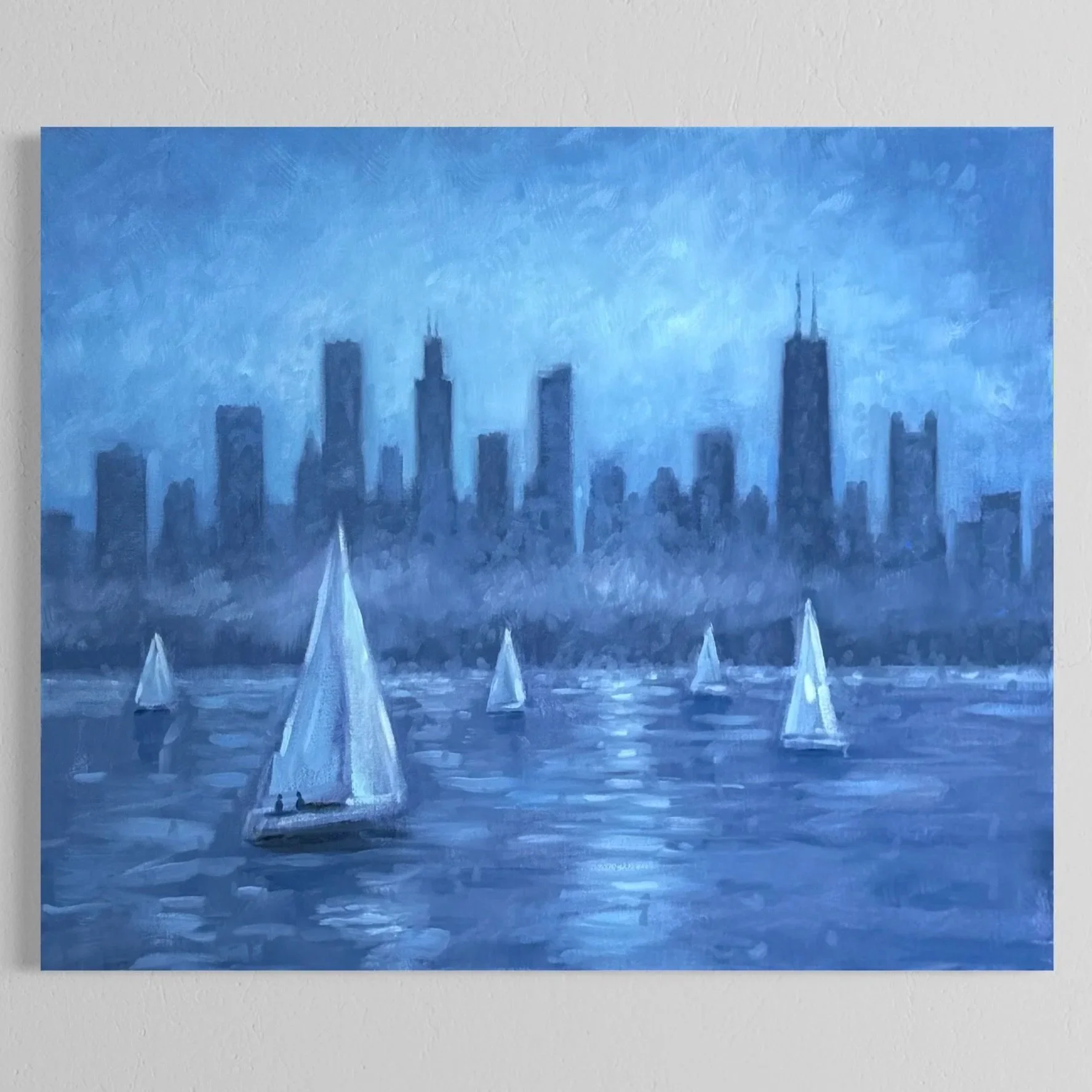 24 x 20 Chicago Chinatown Boat Noir