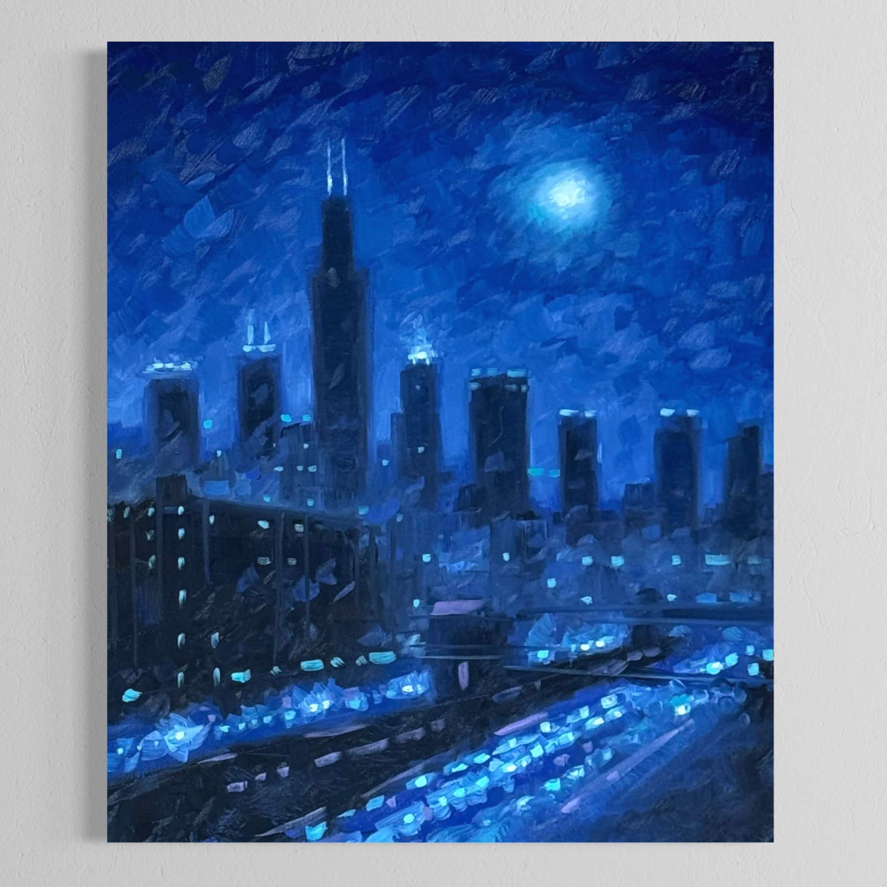 20 x 24 Chicago Ultramarine Midnight