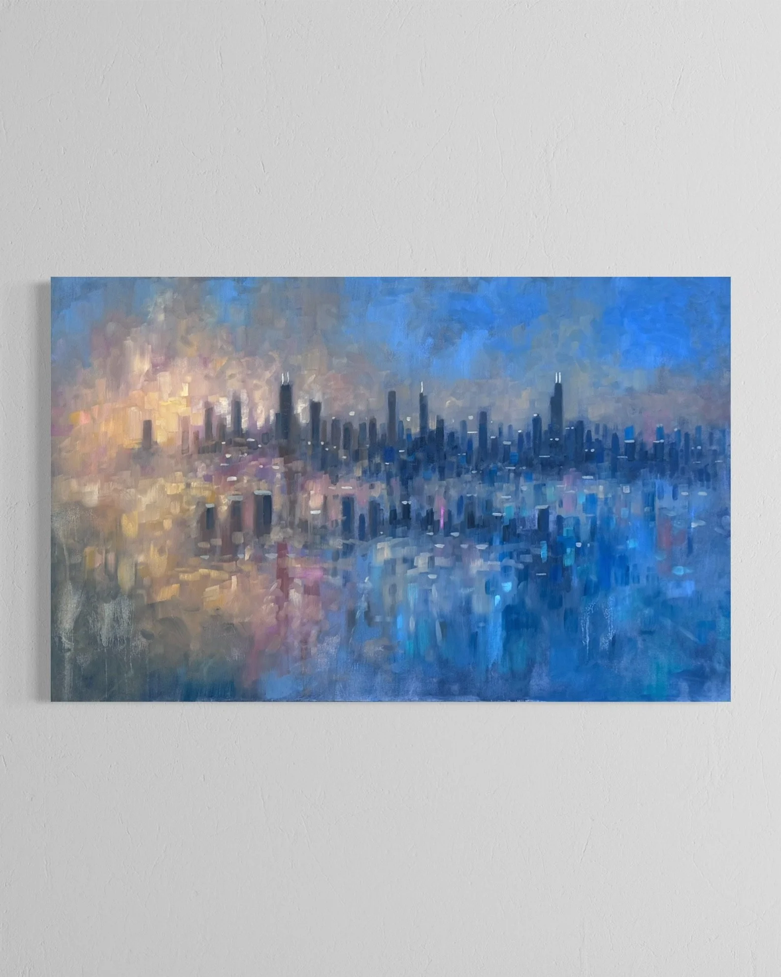 48 x 30 Chicago Holographic Metropolis Fog