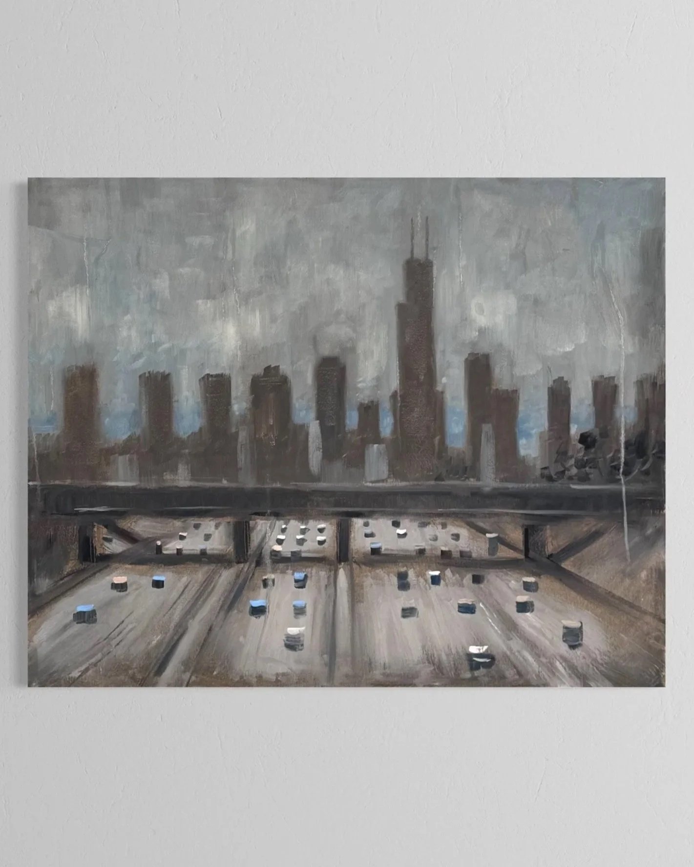 30 x 24 Chicago Overpass Horizon Arrival