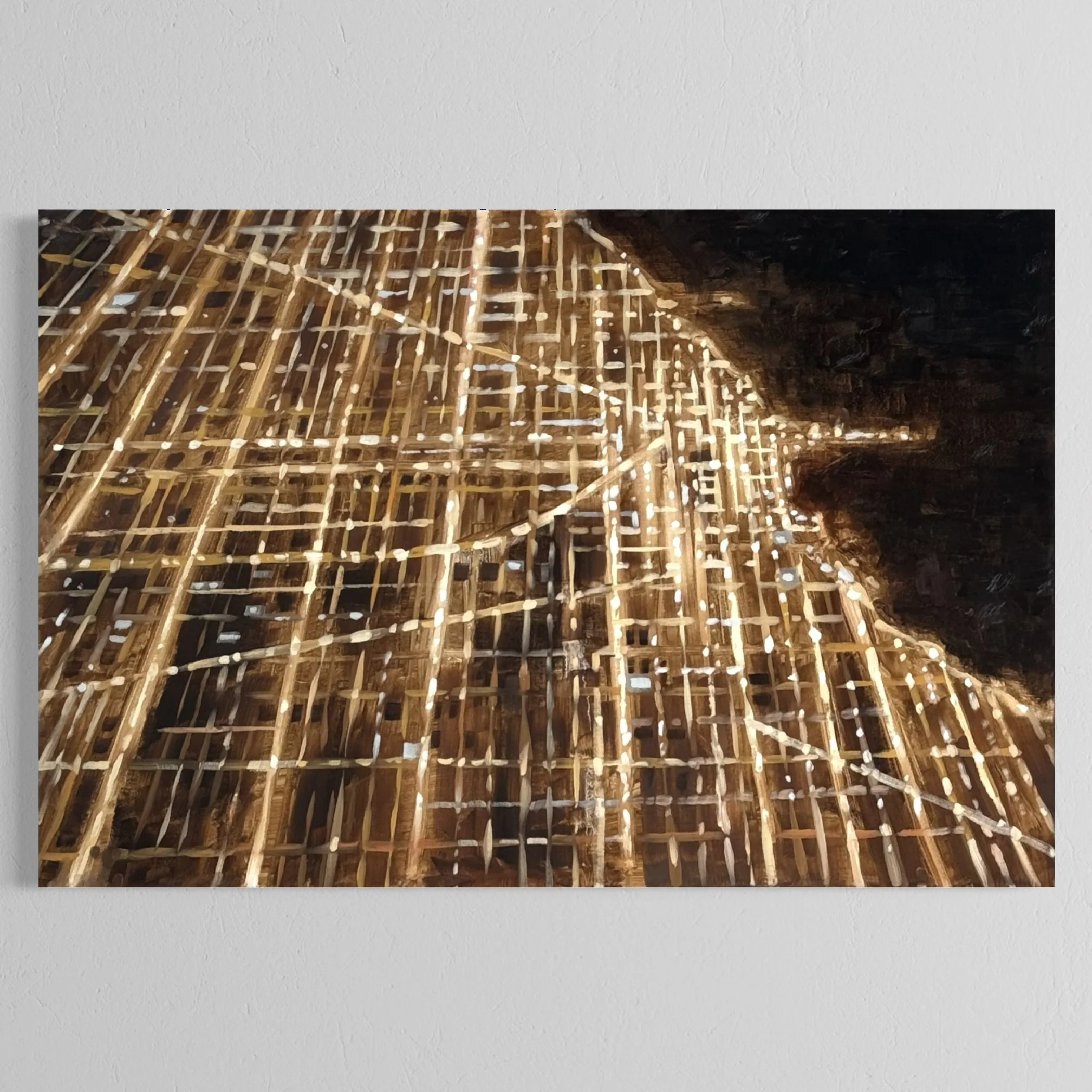 36 x 24 Chicago Gilded Grid Glow