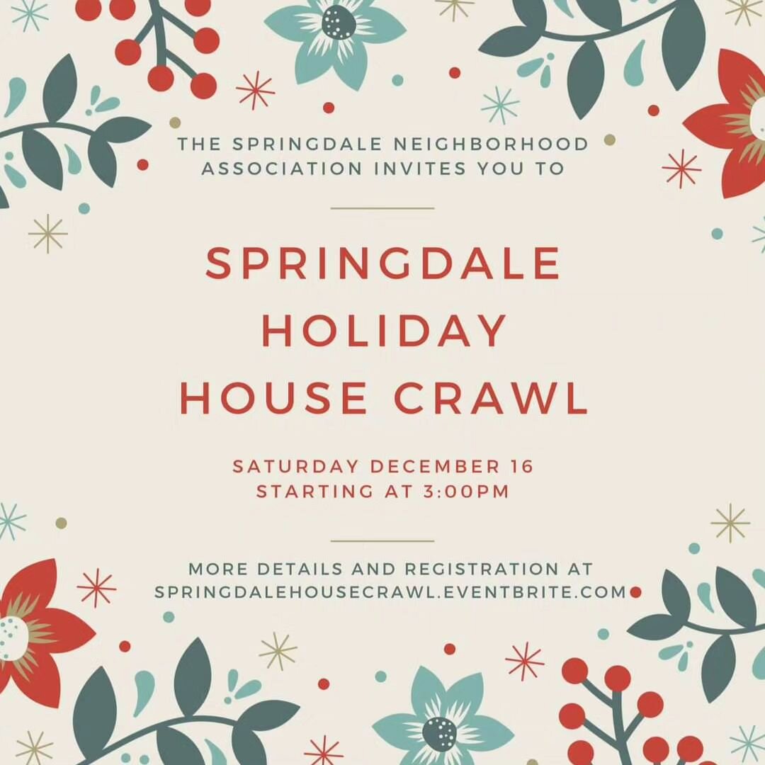 Get ready to hop from one house to another, indulging in festive cheer at the Springdale Holiday House Crawl!

Link in bio