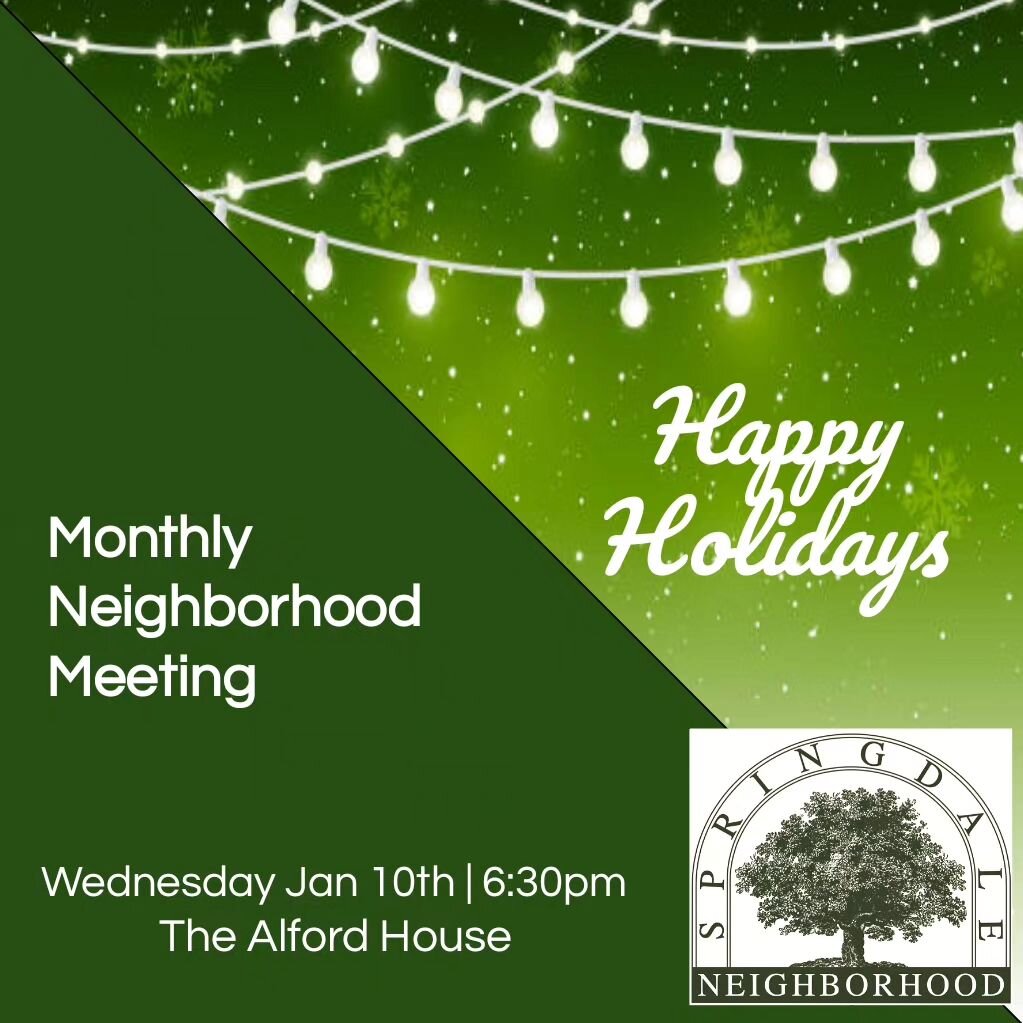 Hope you and your loved ones are having a wonderful holiday season. 
We have rescheduled our January meeting to the 2nd Wednesday of the month, January 10th.
Rest up and we'll see you all in the new year.