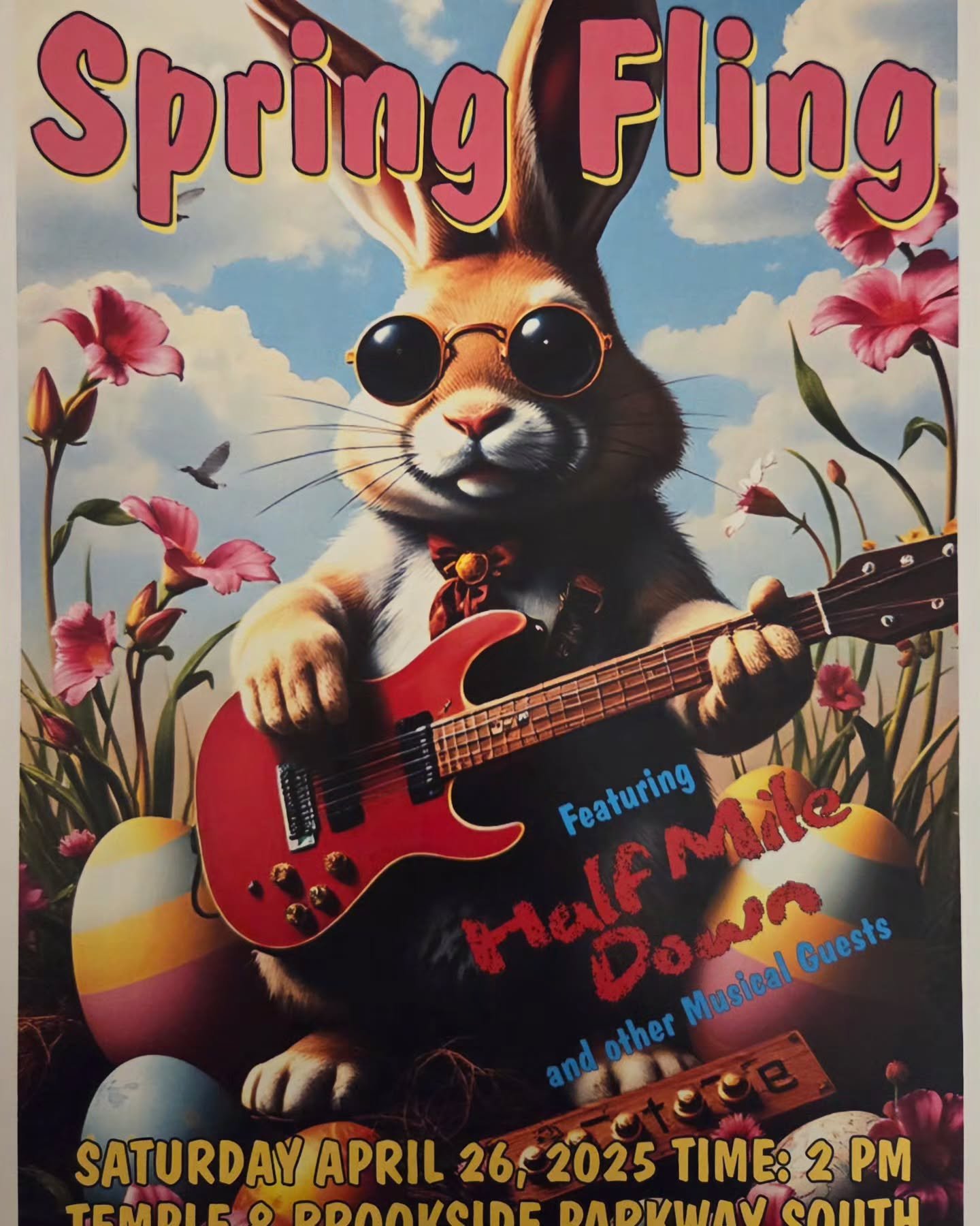 It's Spring Fling week, y'all!
See you under The Temple Oak, Saturday 04/26, 2:00-7:00
Presenting Half Mile Down performing at 2. Springdale's own Tom and Steve who live a half mile down from each other!