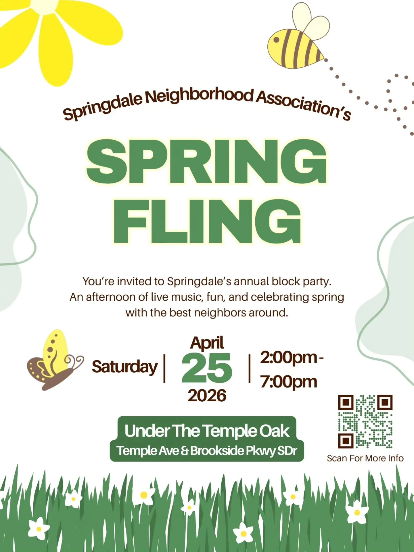 We're excited to invite you to our annual block party, Spring Fling!
An afternoon of live music, fun, and celebrating spring with the best neighbors around.

🌷Event information 🌷
https://www.zeffy.com/en-US/ticketing/springfling

📢 ALL CALL 📢
Spr