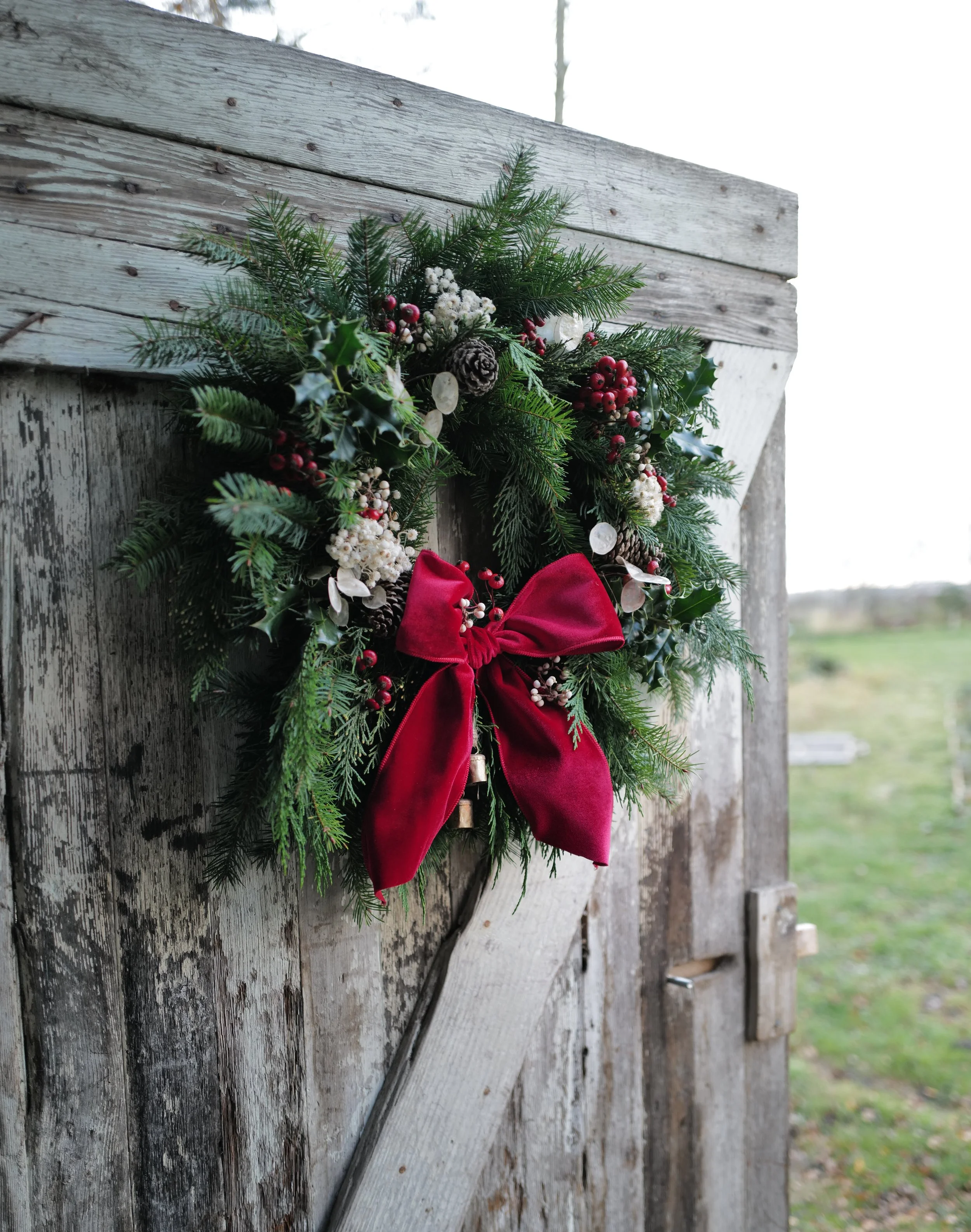 Winter Wreath - Holiday Red
