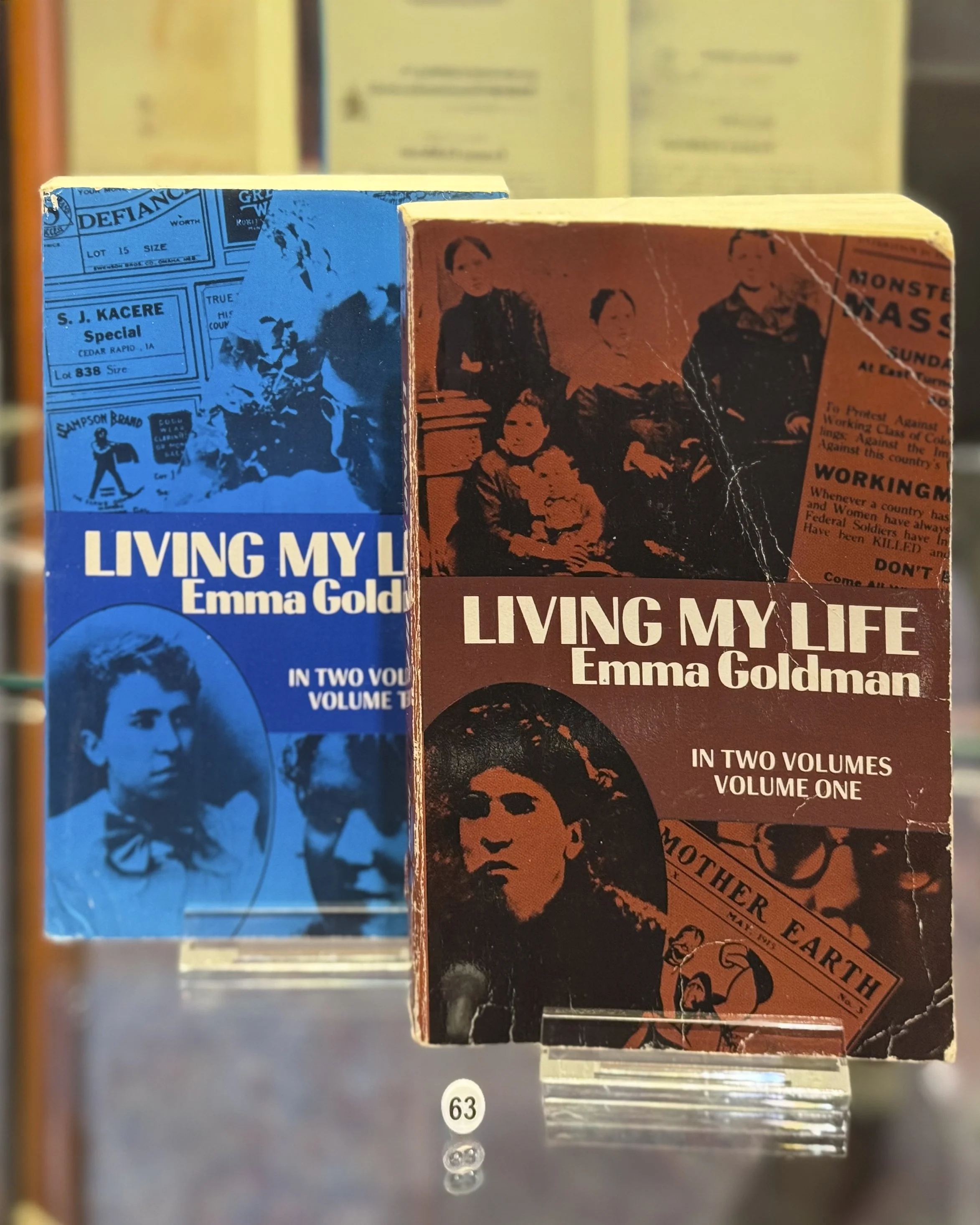 63. Living My Life by Emma Goldman, 1931 (volume 1) and 1934 (volume 2). (p.42 COJ)