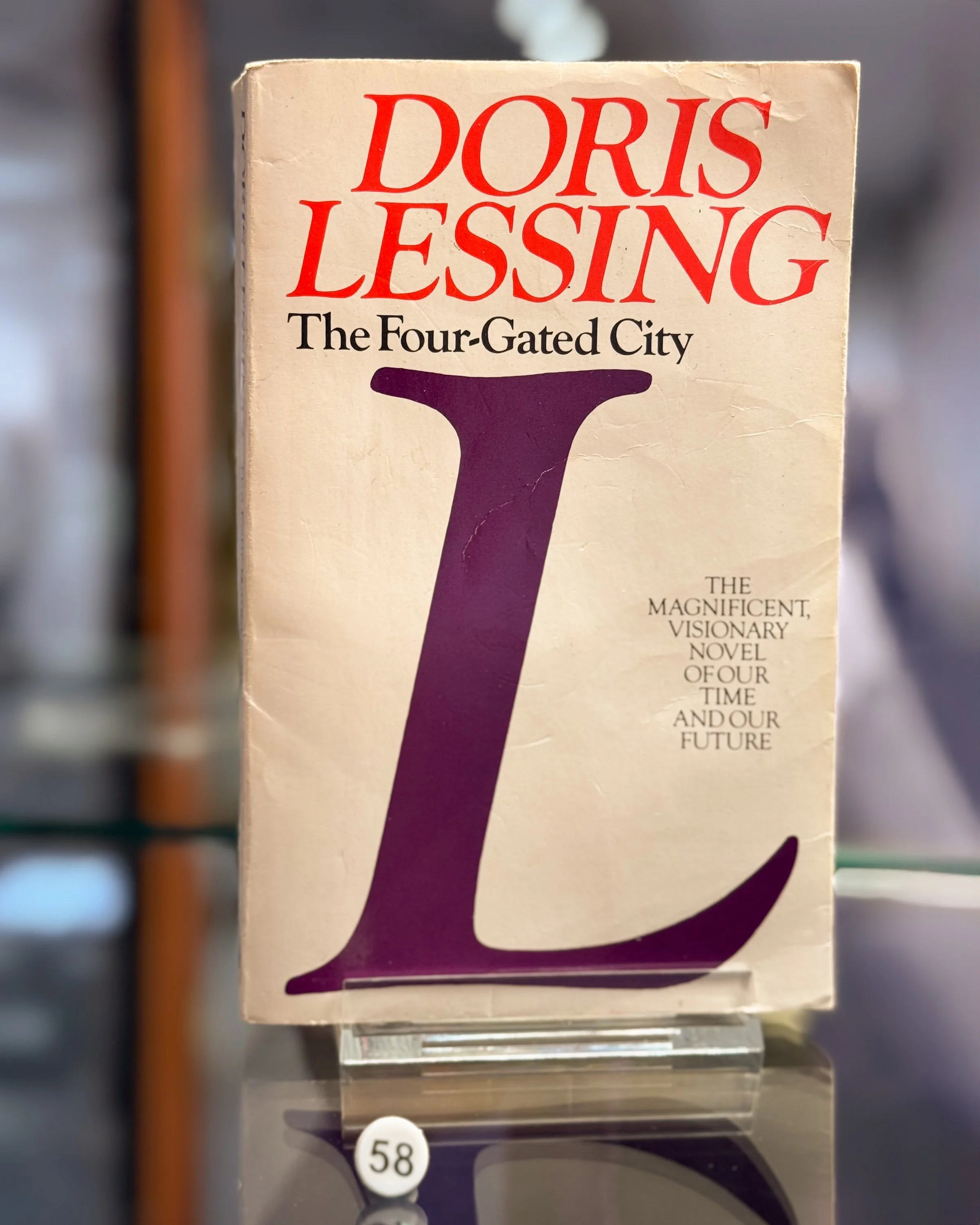 58. The Four-Gated City by Doris Lessing, 1969, UK: MacGibbon & Kee, 1969.
(p.154 and 162 of COJ; p.120 MCJ)