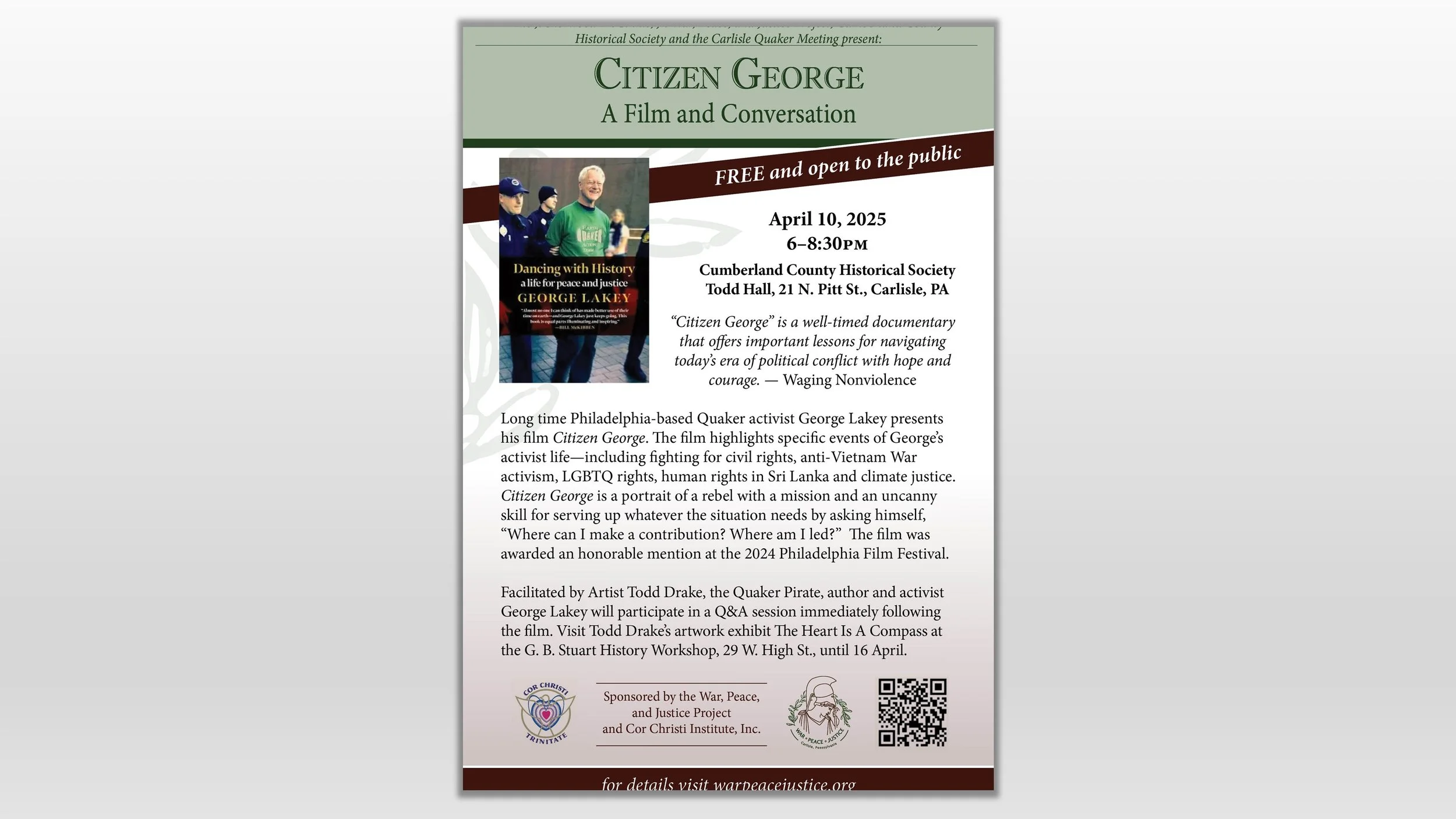 Citizen George: A Film and Conversation