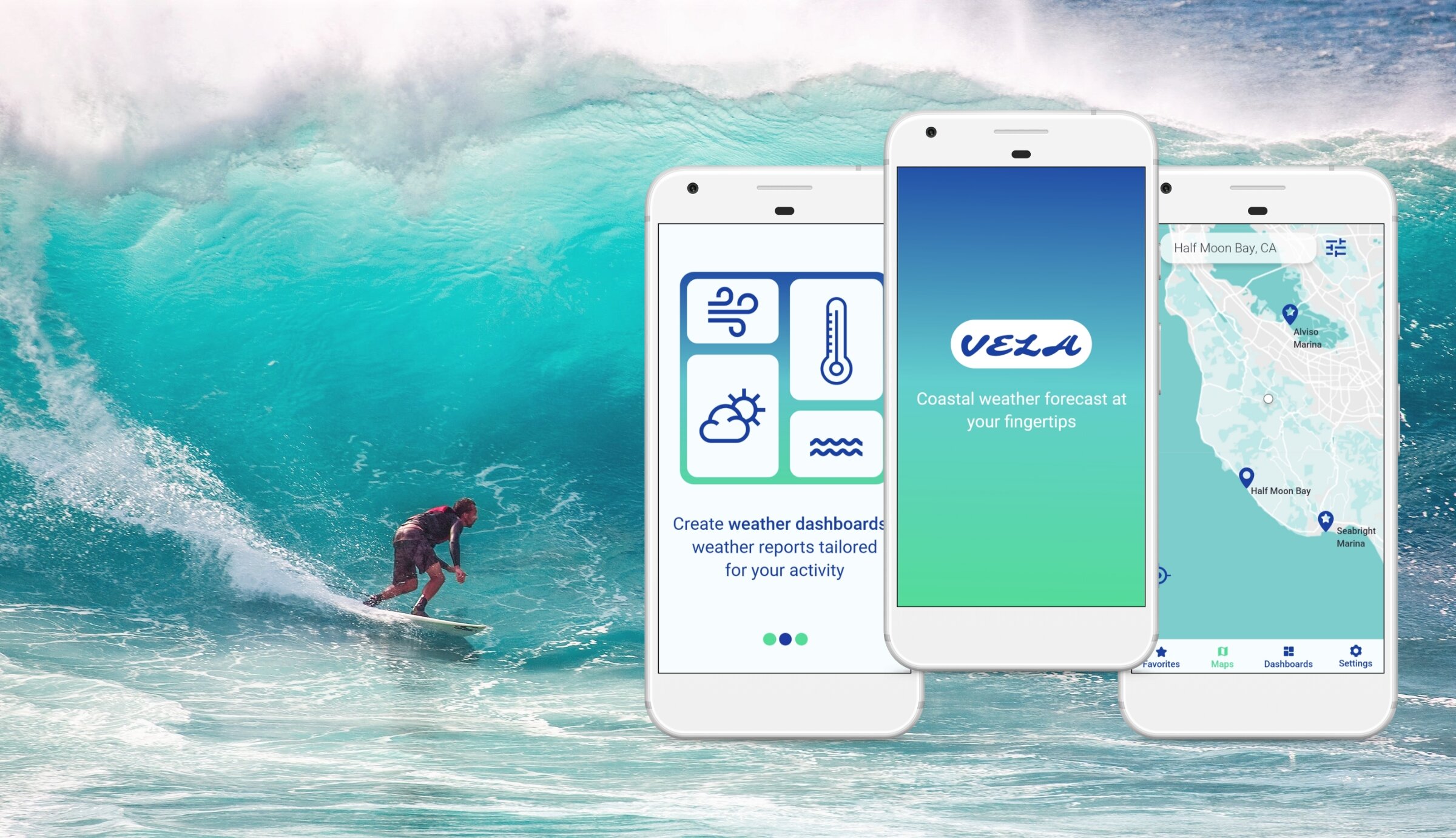 VELA: UX/UI for a coastal weather app (UXR/UX/UI)