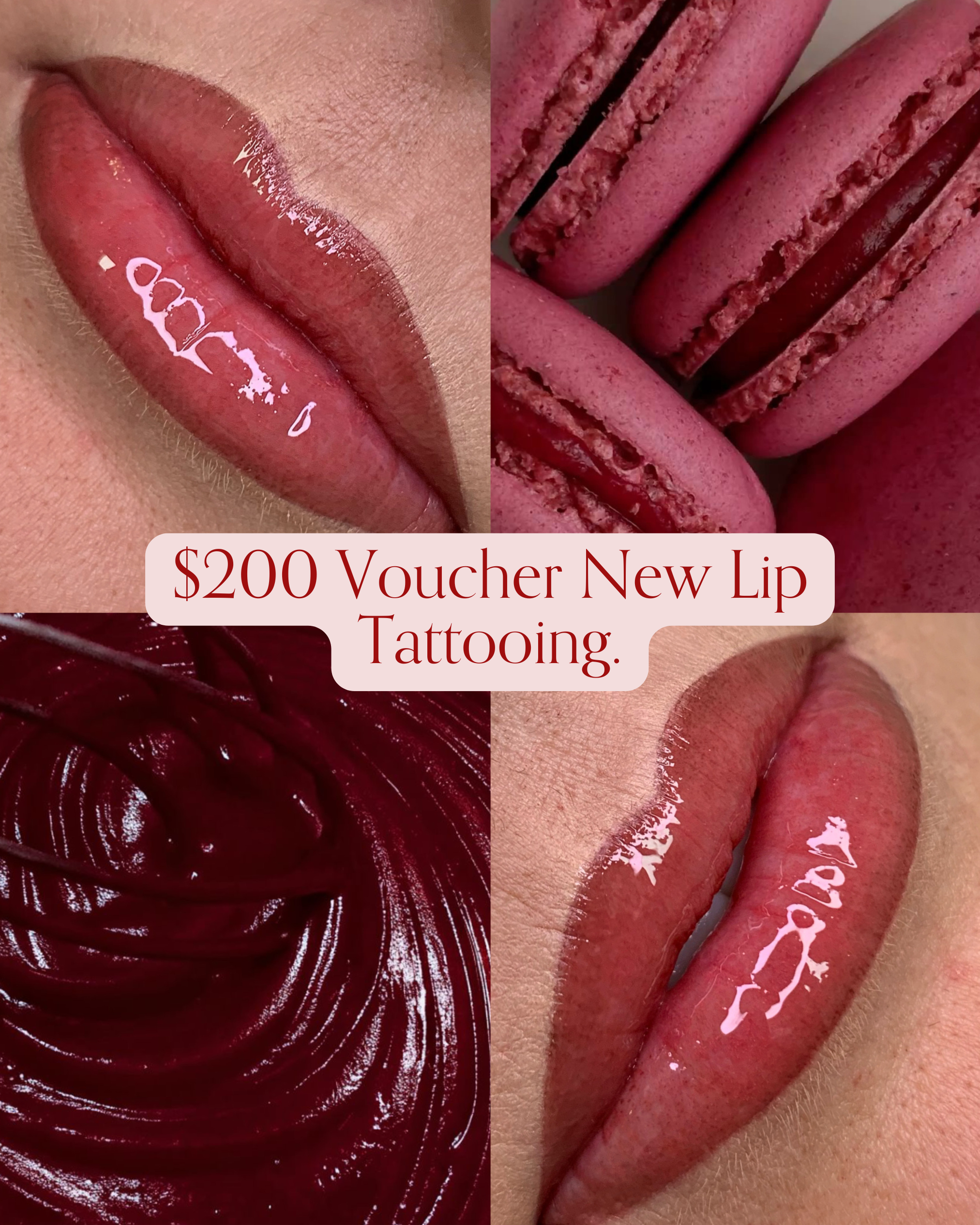 Valentines Day $200 OFF Voucher for Lip Blush Tattoo - Normal Price $1,090