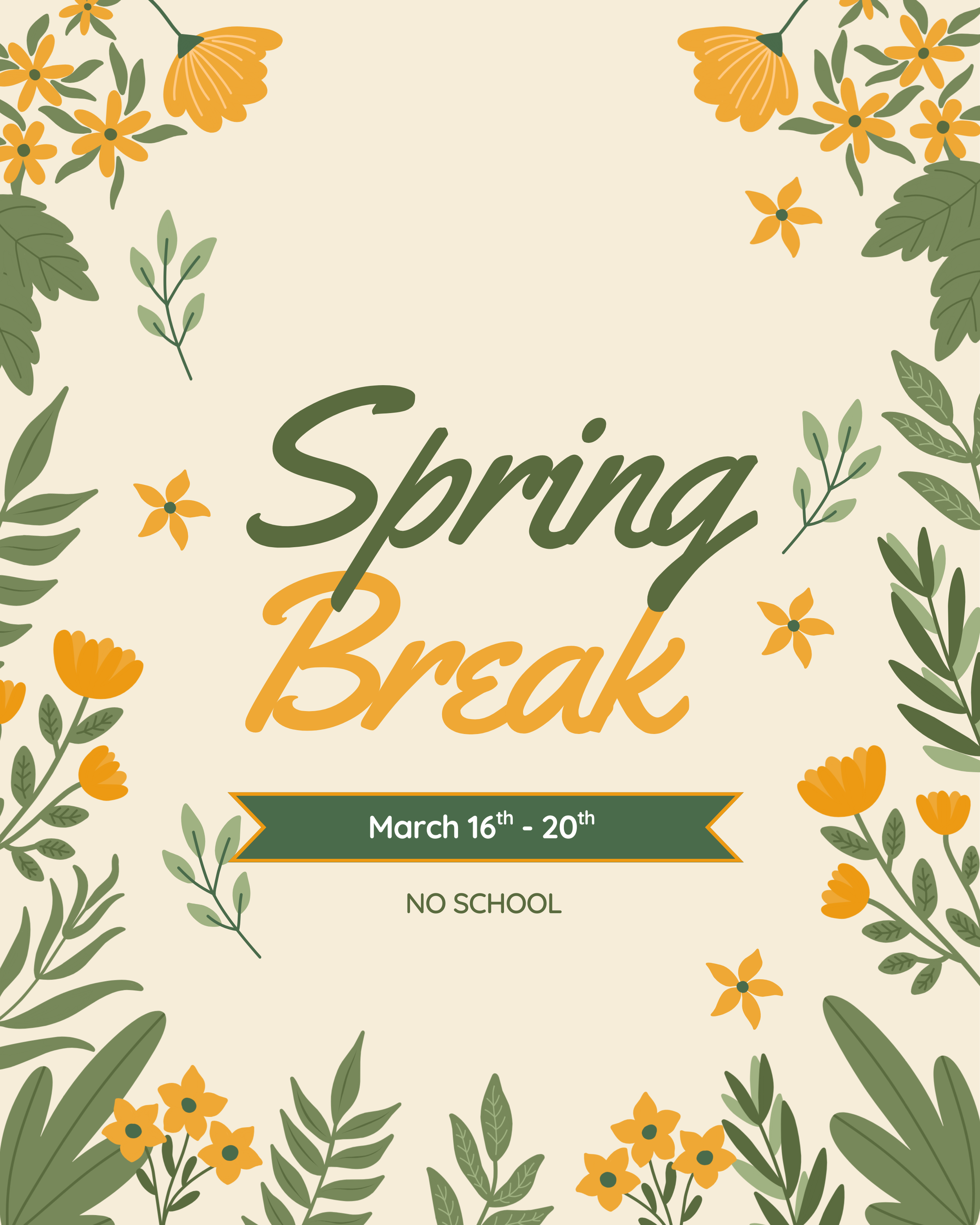 Spring Break - No School