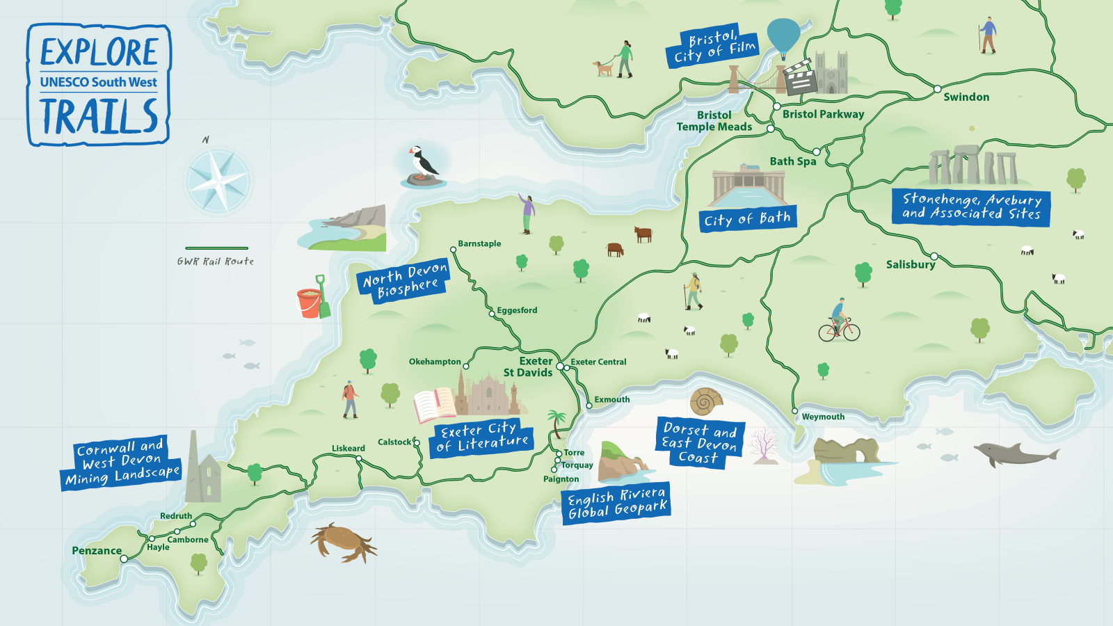 UNESCO UK launches trails guide in partnership with Great Western Railway to inspire sustainable exploration across the South West