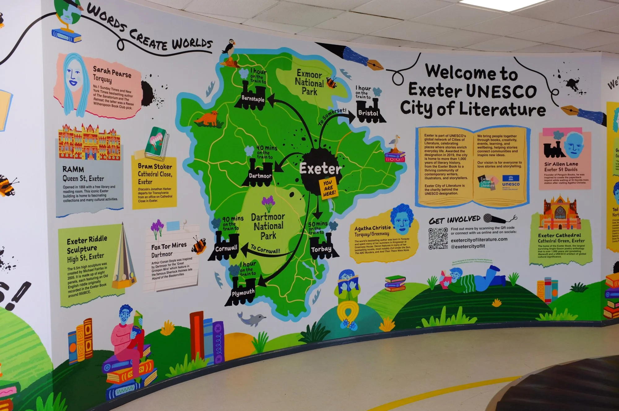 Exeter UNESCO City of Literature unveils new artwork at Exeter Airport