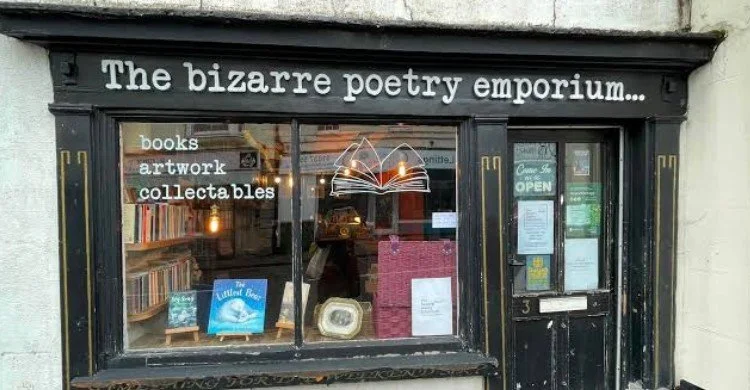 Bizarre Poetry Emporium's shopfront in Okehampton