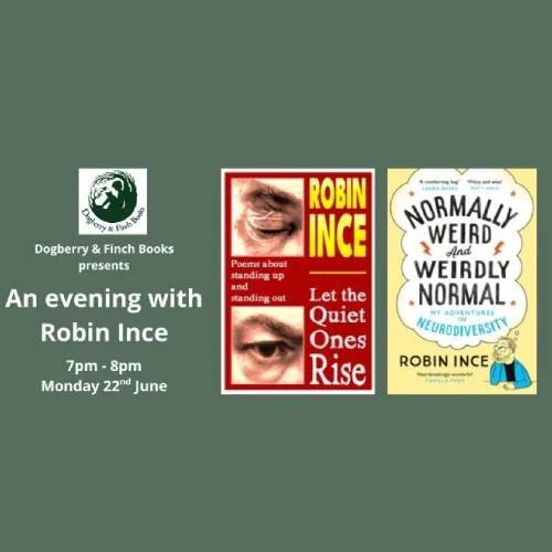 An evening with Robin Ince. 7pm - 8pm. Monday 22nd June.