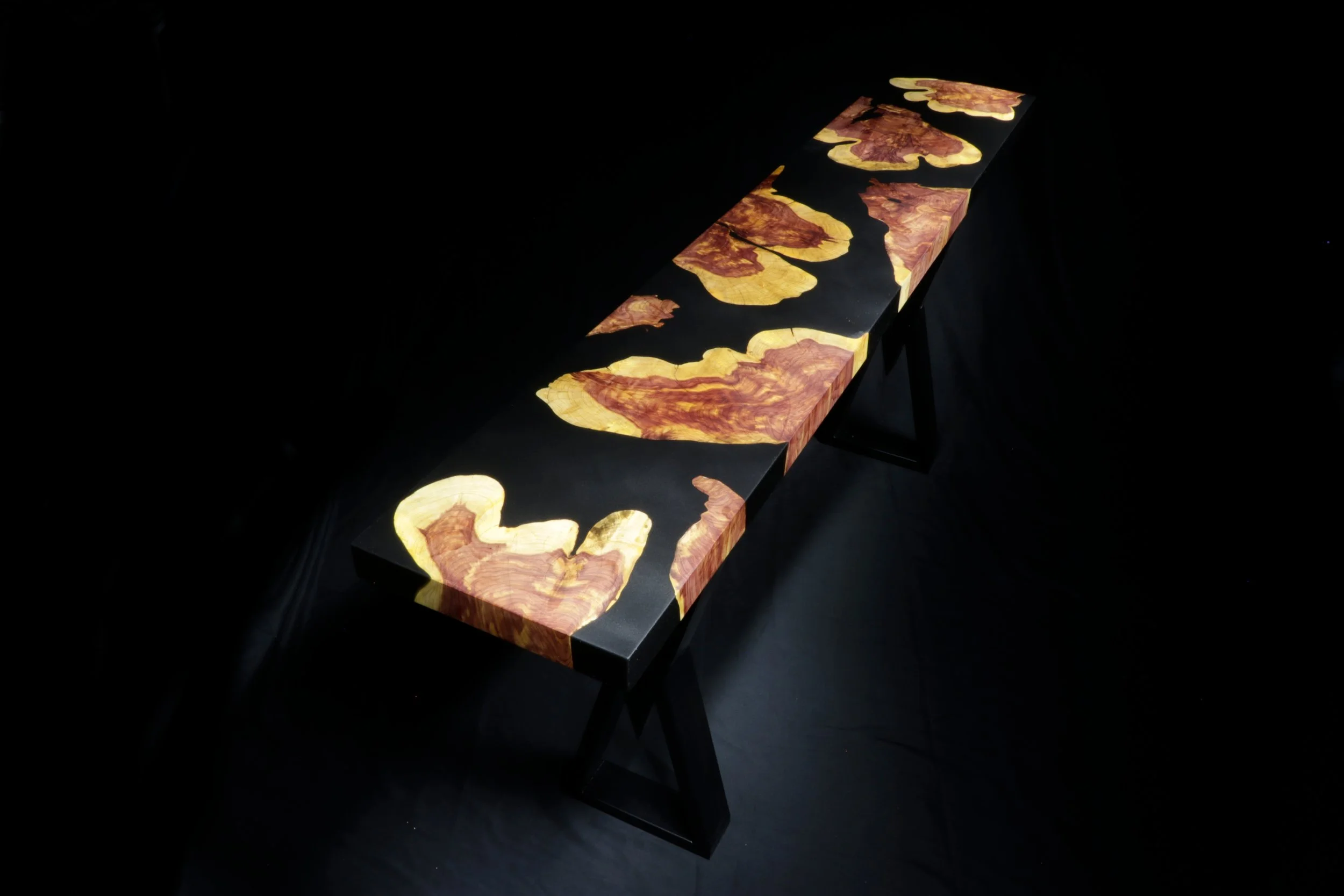 Black Resin and Cedar Sofa Table.JPG