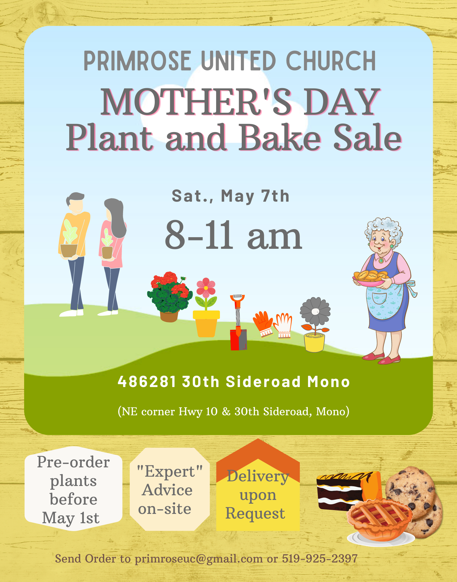 Primrose Mother's Day Plant and Bake Sale 