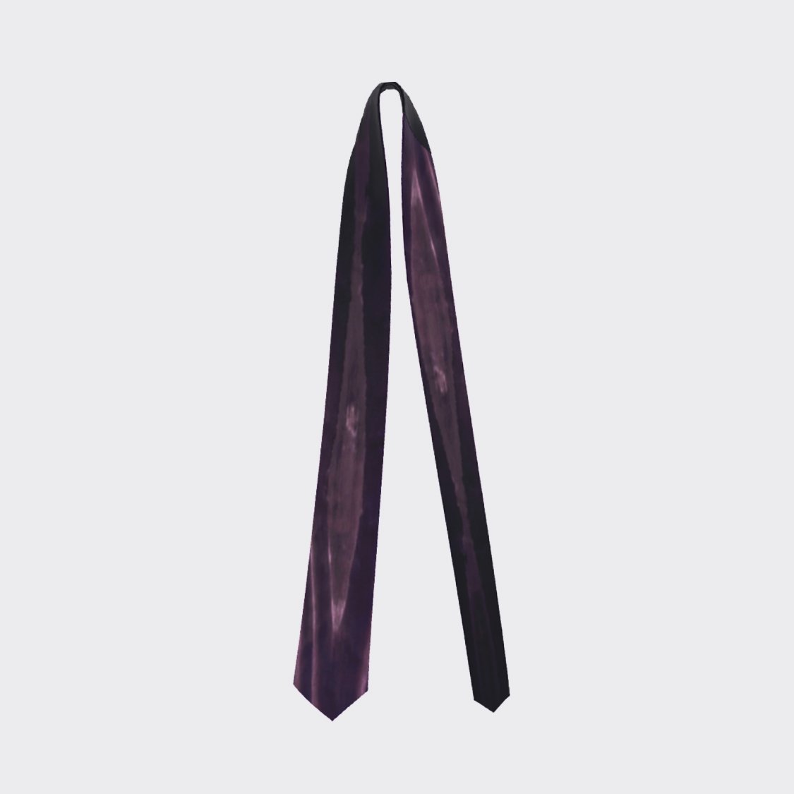 Fanyu Lin, WOOD Silk Tie in Plum, Front.jpg