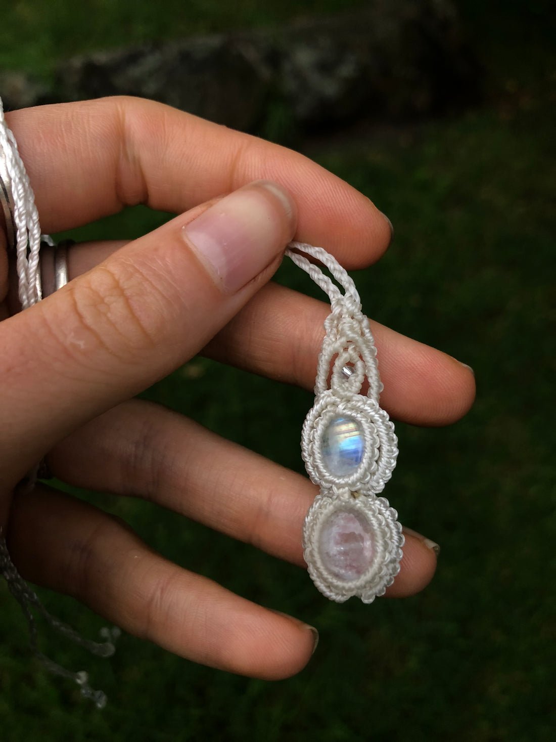 Double rainbow moonstone necklace .jpeg