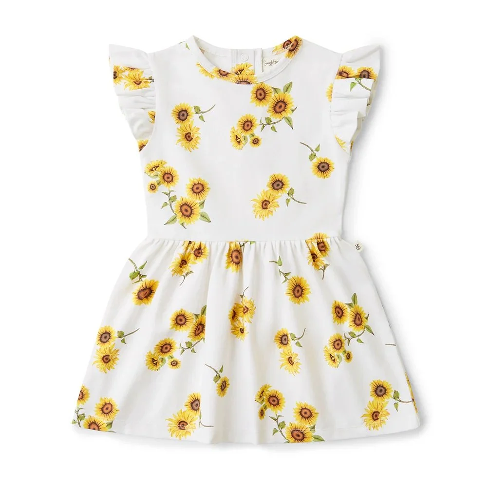Sunflower Short Sleeve Organic Dress