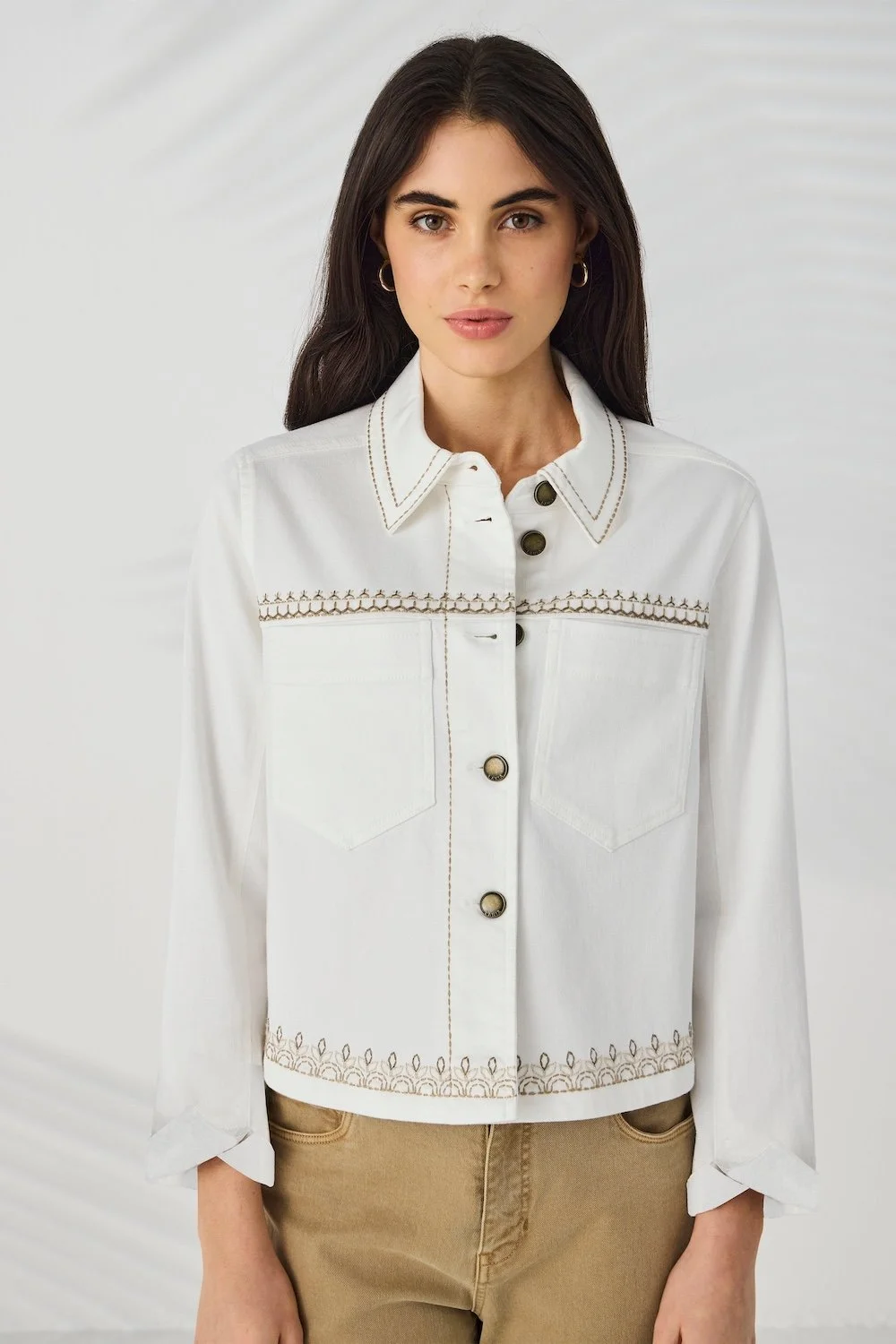 Lania The Label Cross Jacket - Ivory