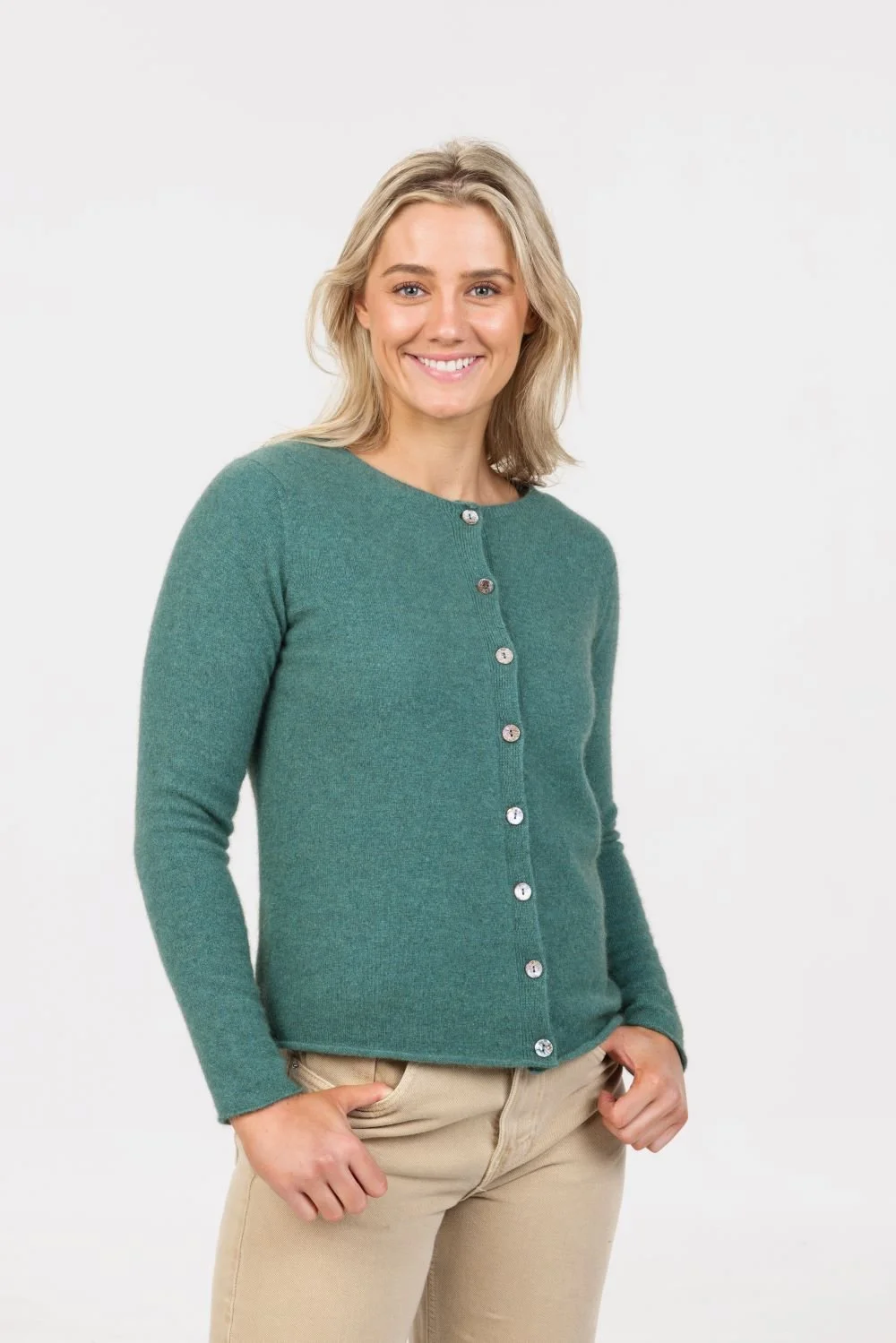 Paua shell cardigan - Mist