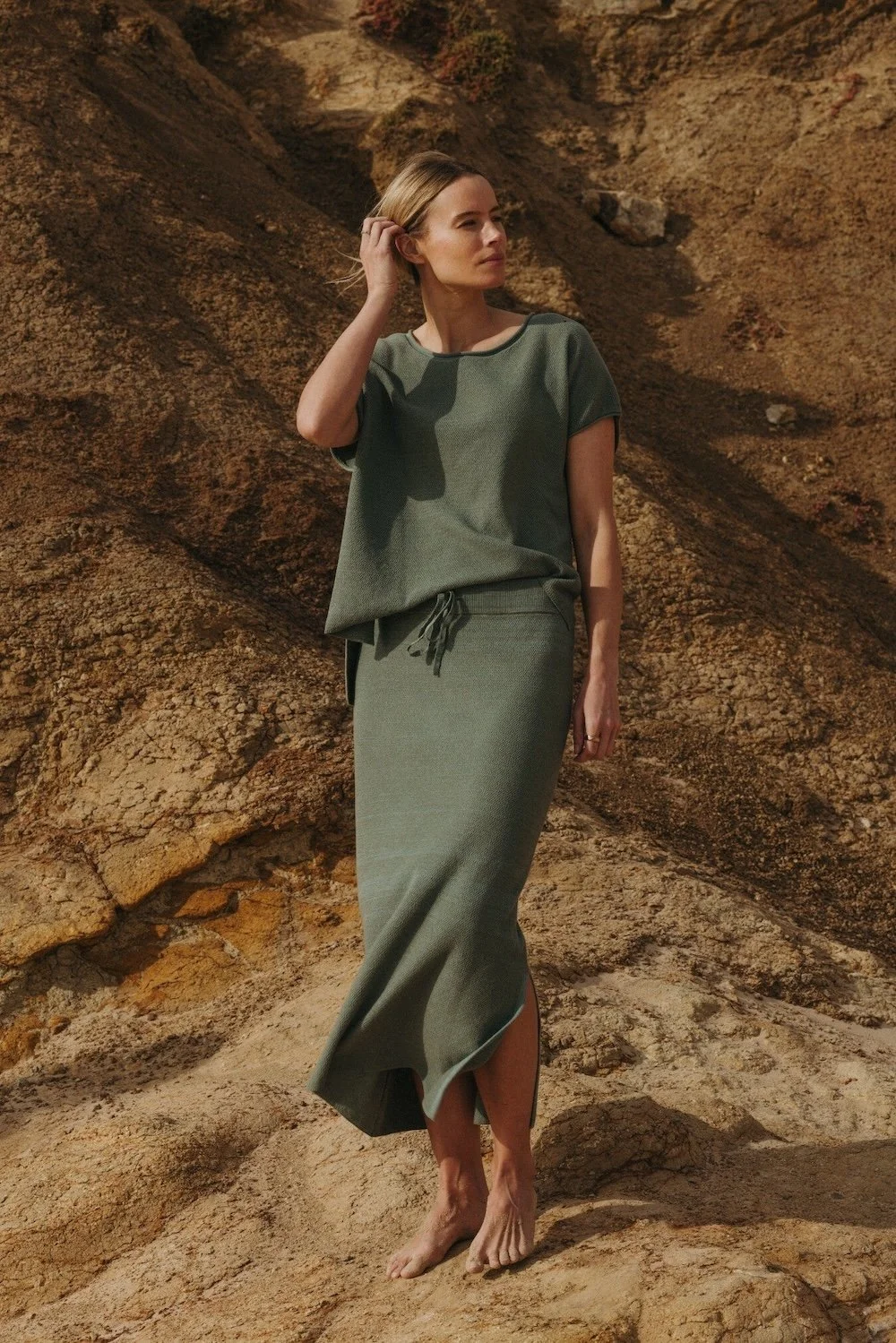 Talamaya Retreat Cotton Twist Skirt - Rainforest