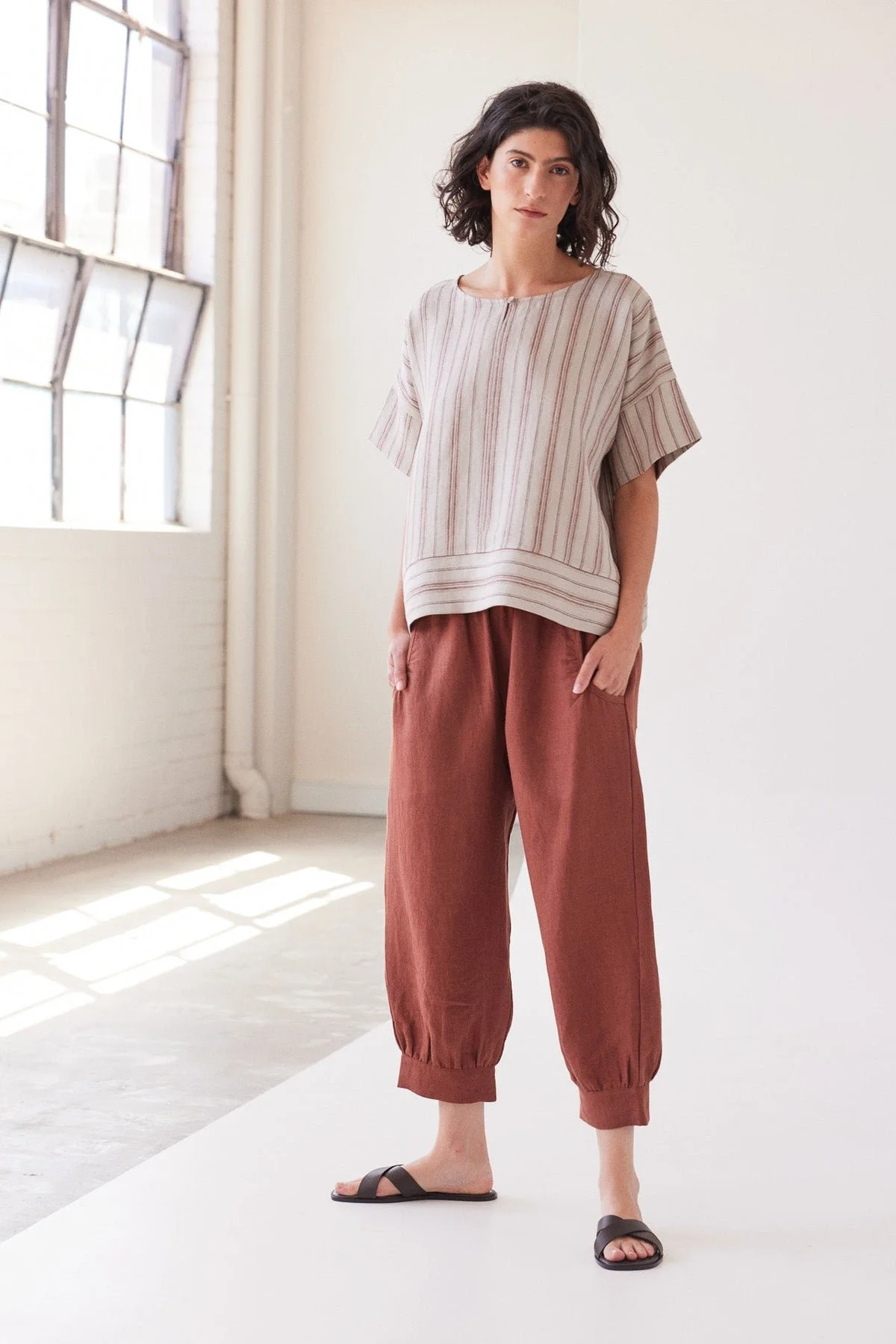 Eva's Sunday Tabitha pant - Brick