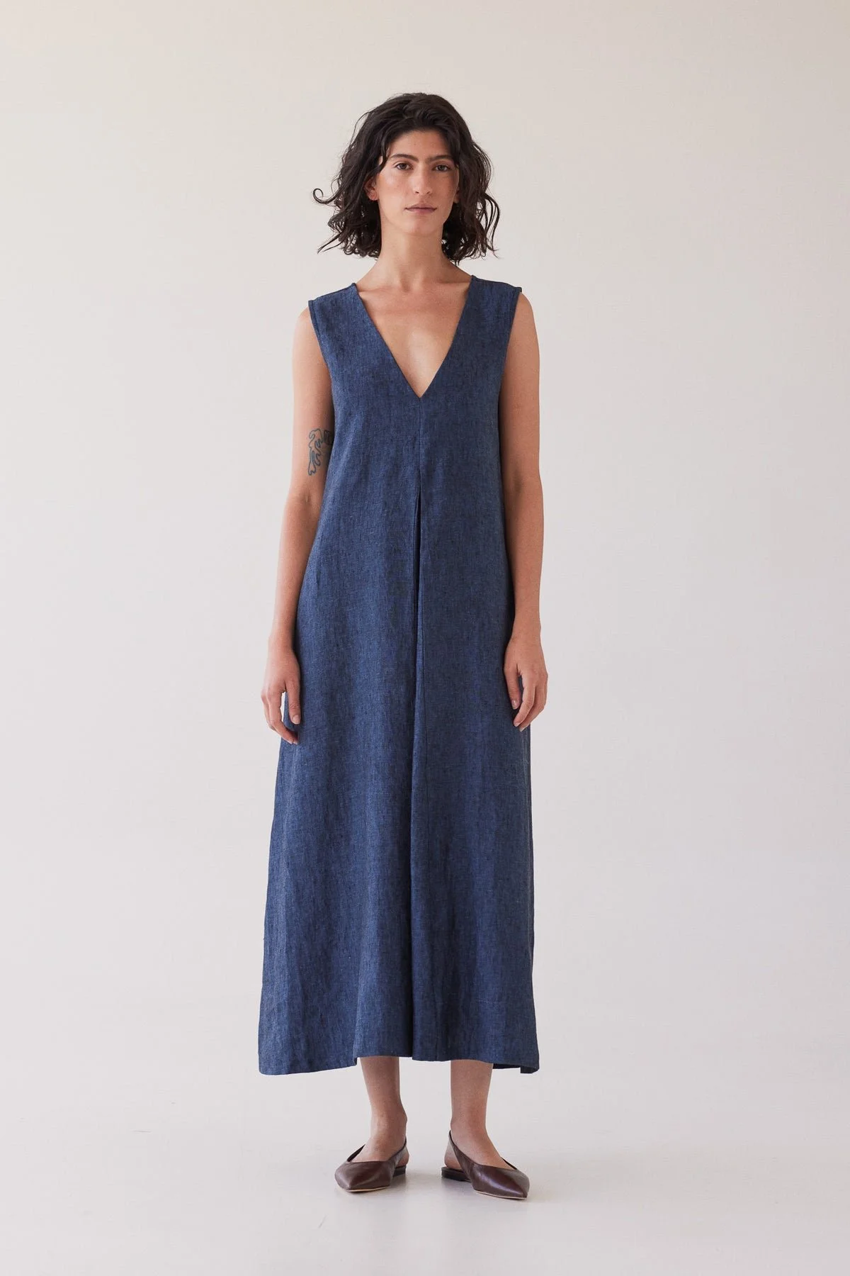Eva's Sunday Albert Reversible dress - Navy