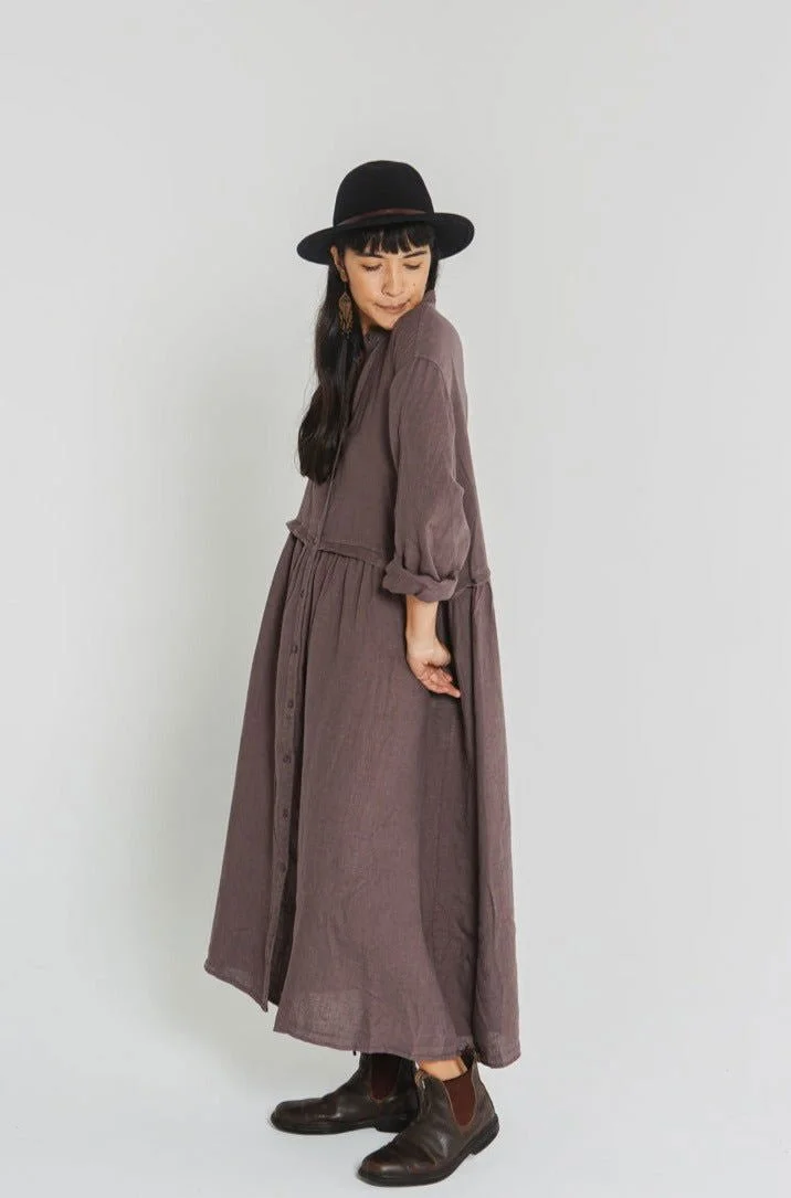 Chaton Button Front linen dress/coat