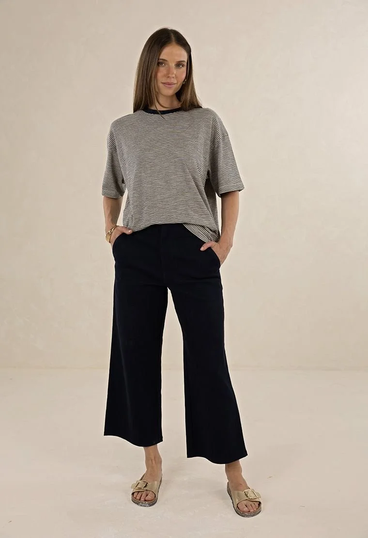 Humidity Margot Drill Pant - Navy
