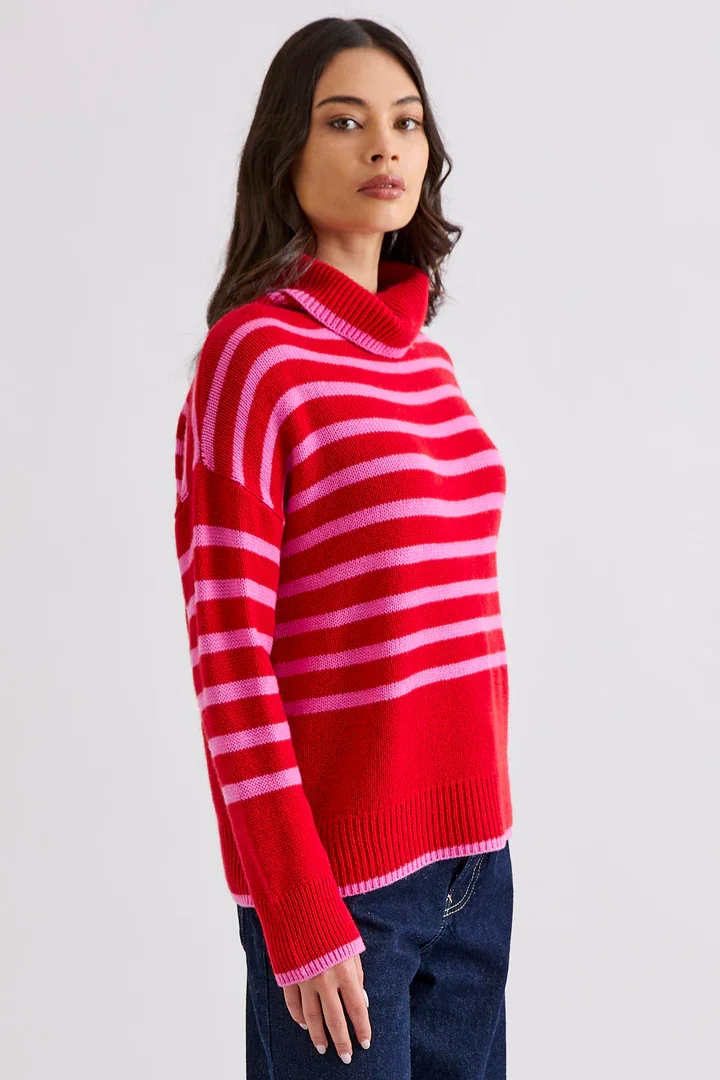 Mia-Fratino-Hunter-Stripe-Roll-neck-Poppy-Pink-cashmere.webp