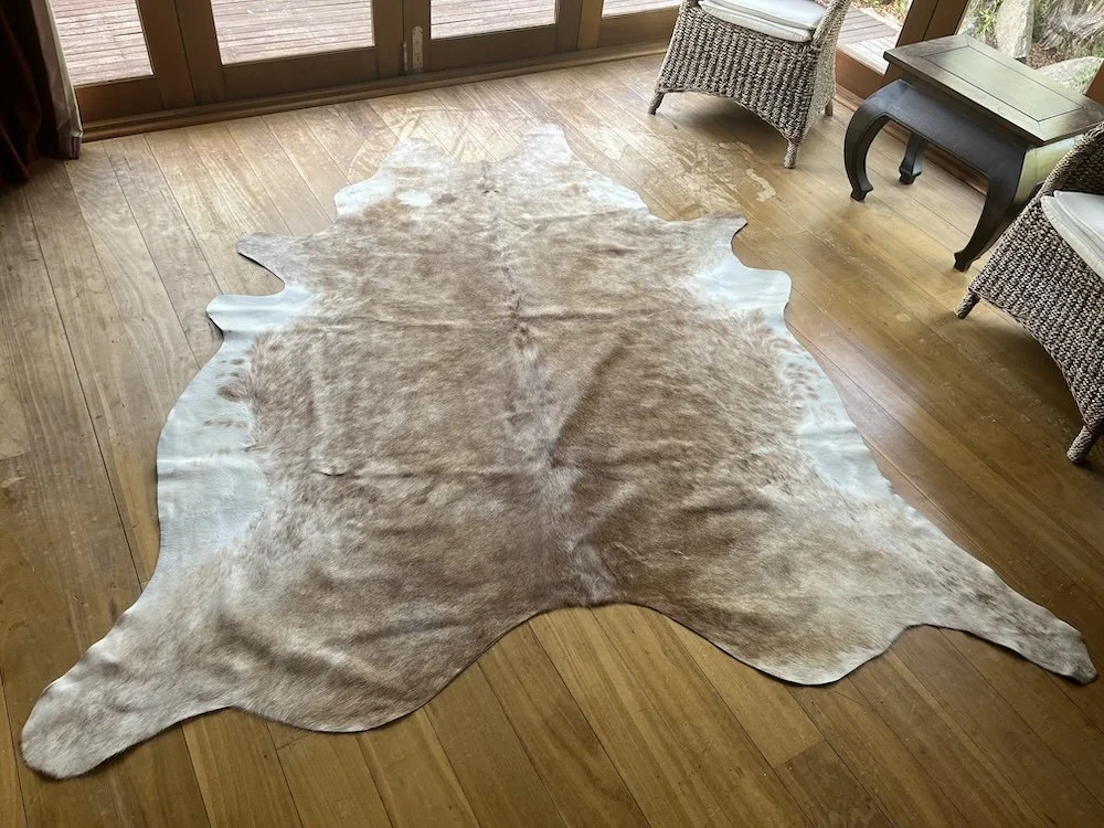 Cowhide 5 - White and light brown dapple