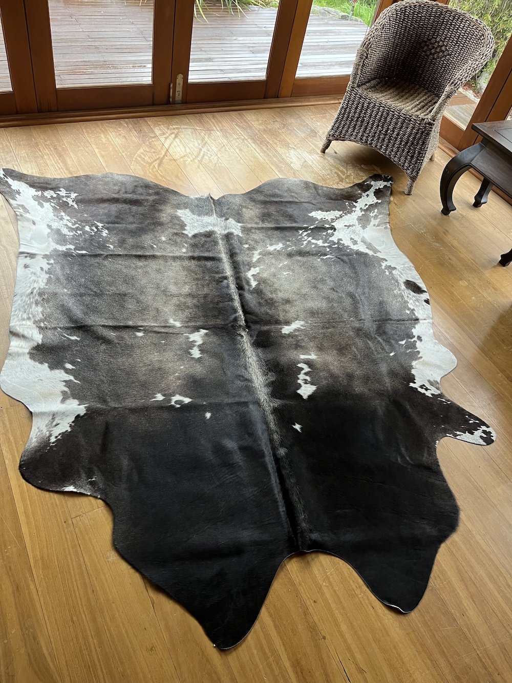 Cowhide 17 - Greyish brown and white