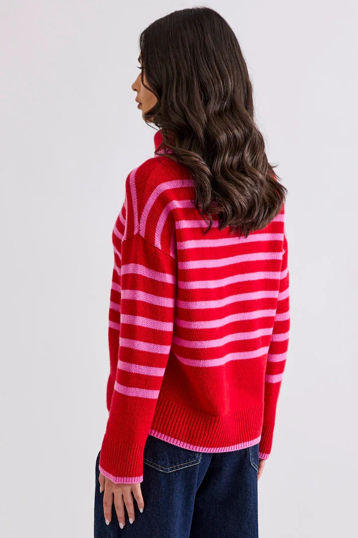 Mia-Fratino-Hunter-Stripe-Roll-neck-Poppy-Pink-cashmere-jumper.webp