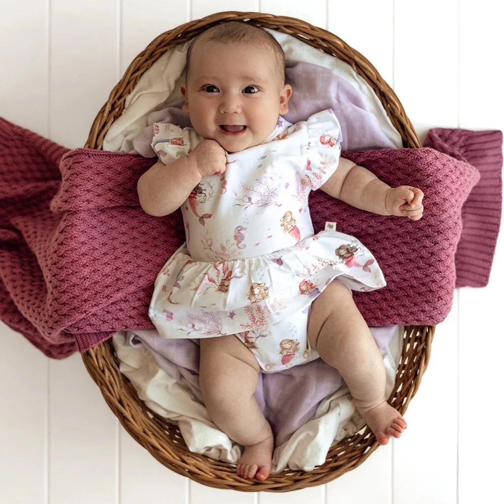 Snuggle Hunny Short Sleeve Dress - Mermaid