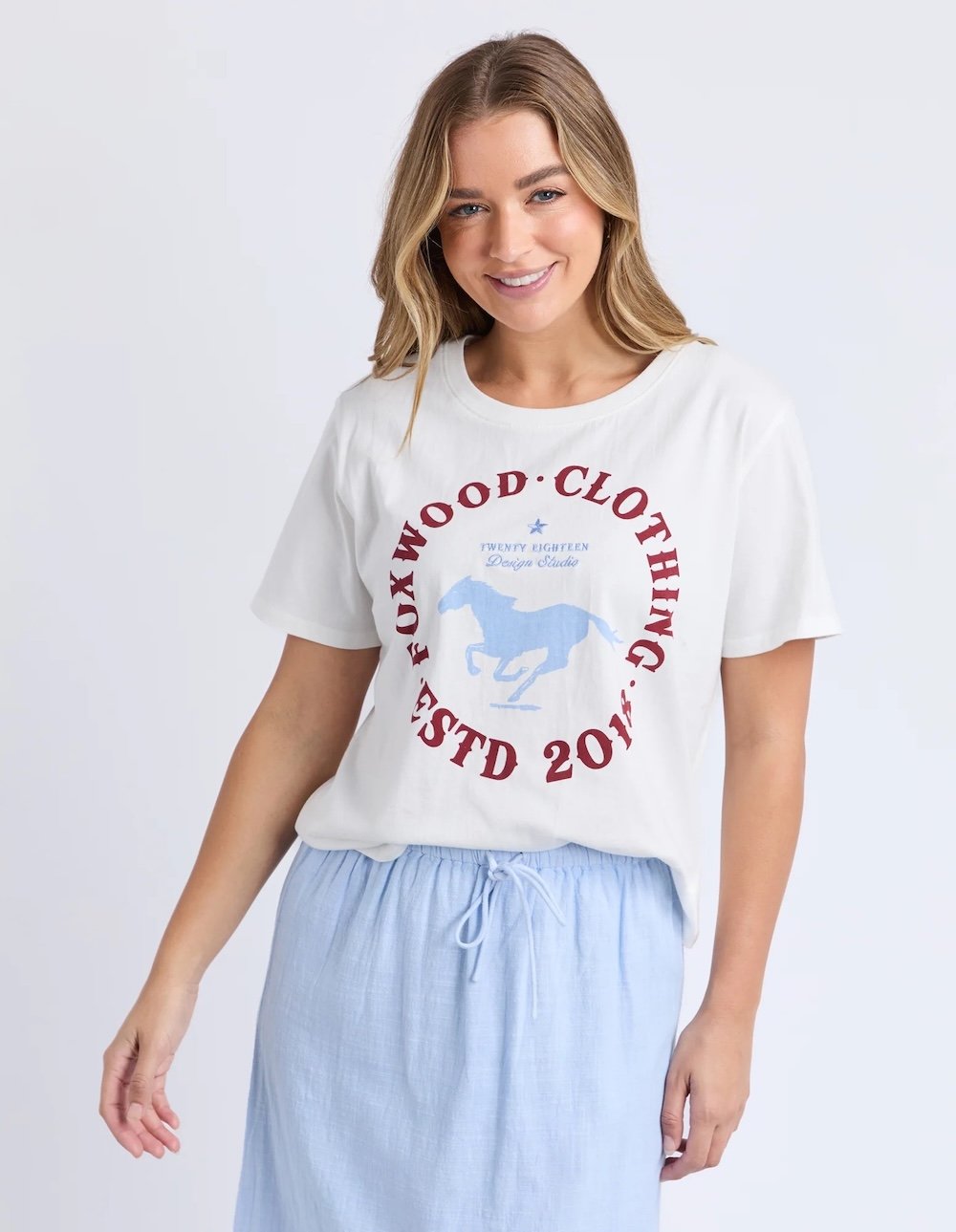 Foxwood Estd 2018 Tee Vintage White